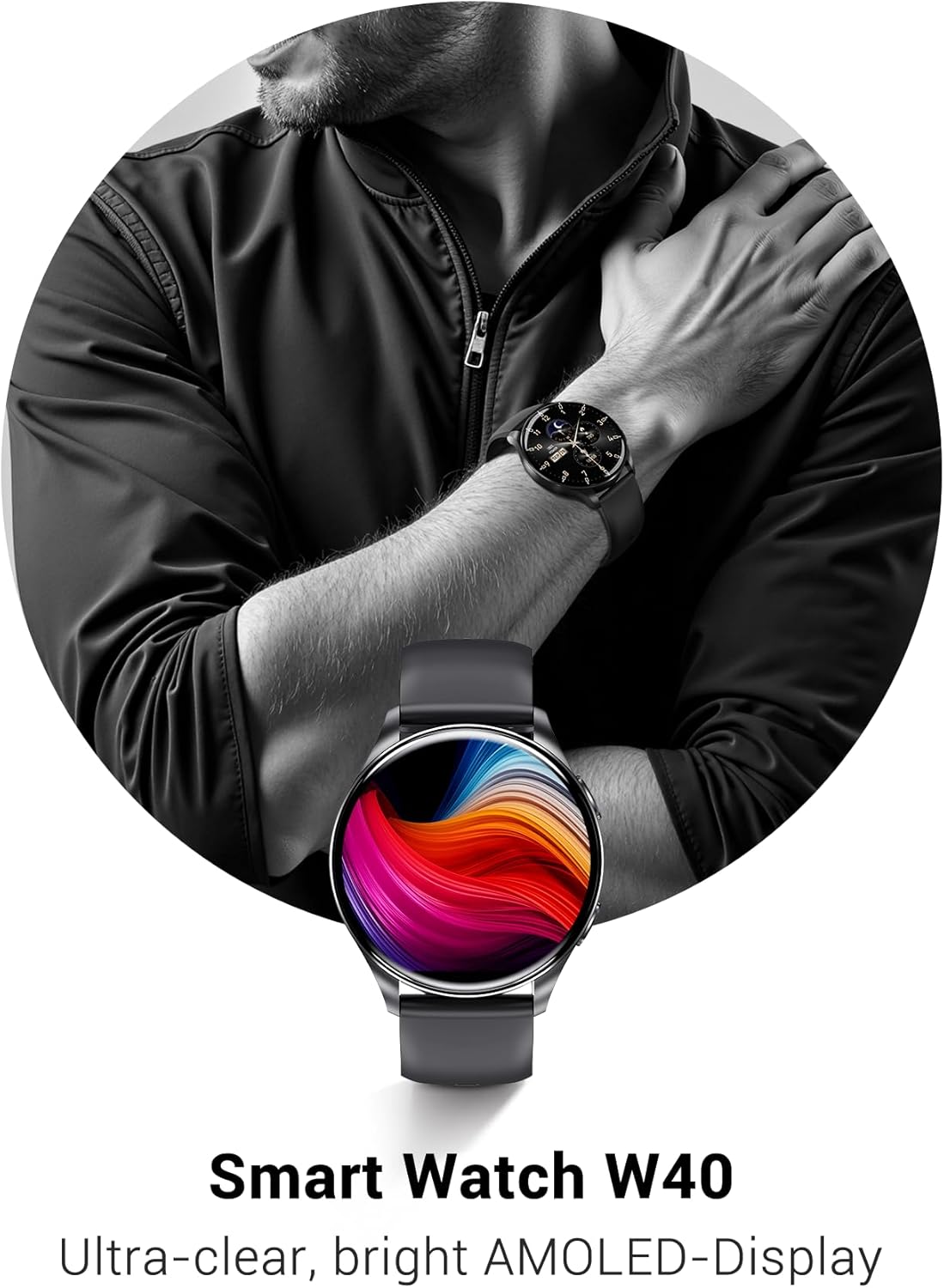 Smart Watch for Men Women,Answer/Make Call, 1.43" AMOLED Alw... - Image 3