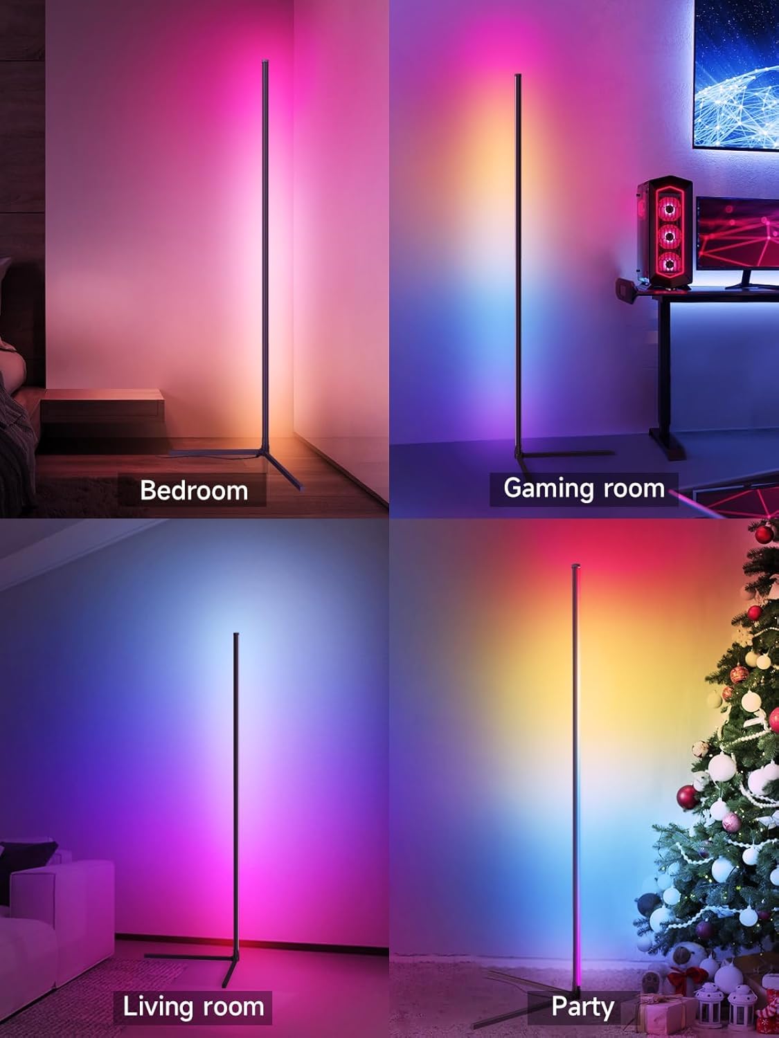 Tyute LED Floor Lamp, RGB Modern Corner Lamp with 16 Million... - Image 8