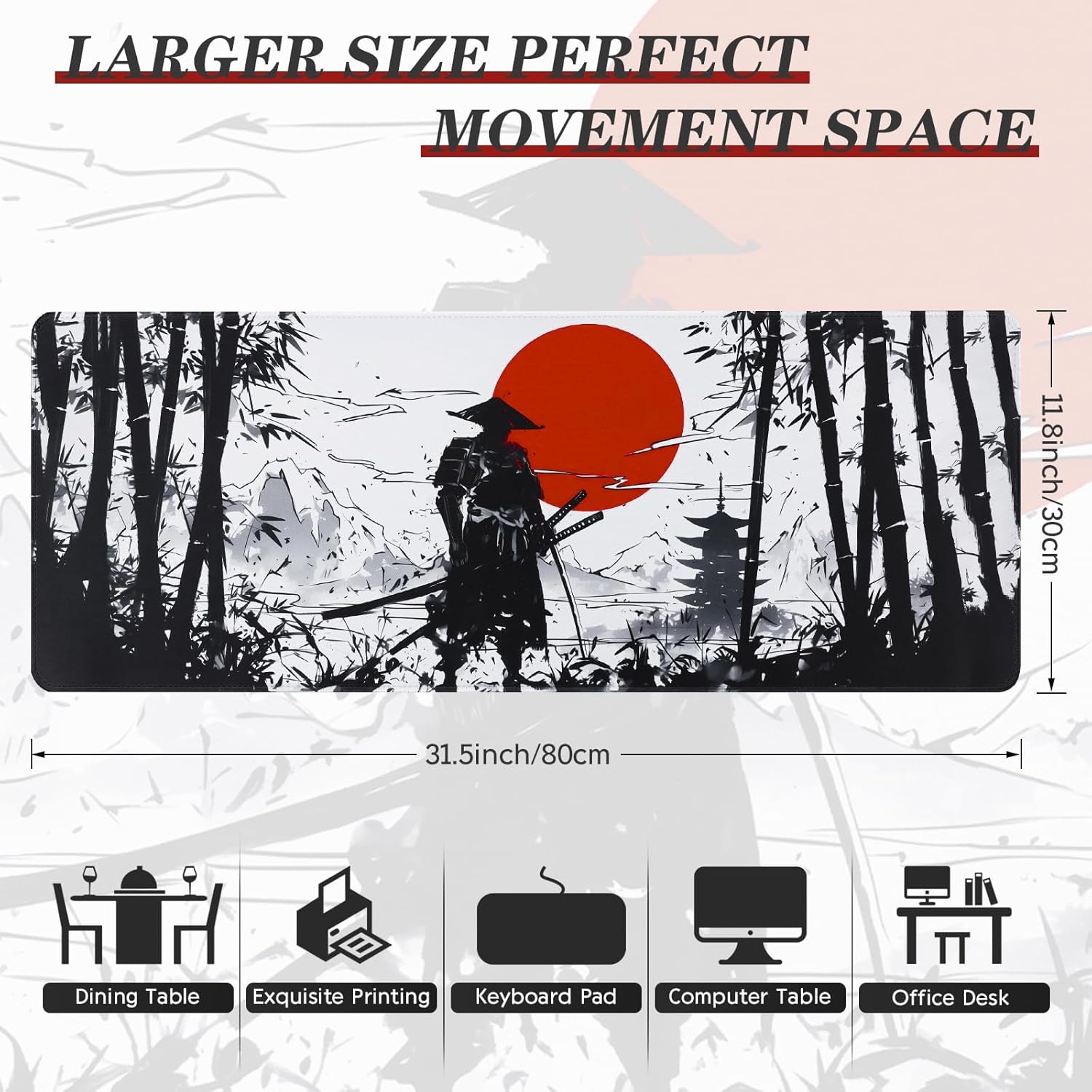DESERO Large Gaming Mouse Pad (800 x 300 x 3 MM) XL Extended... - Image 3