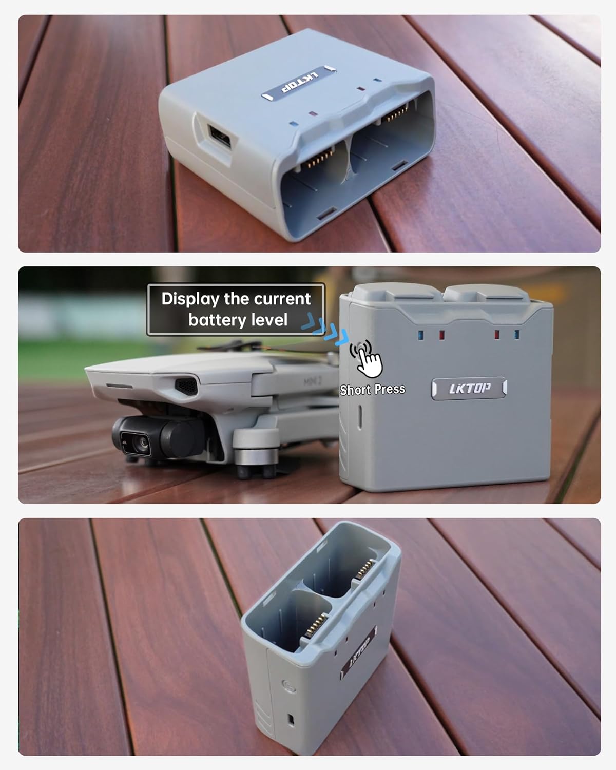LKTOP Replacement DJI Mini 4K Battery Charging Hub, Mini 2/S... - Image 7