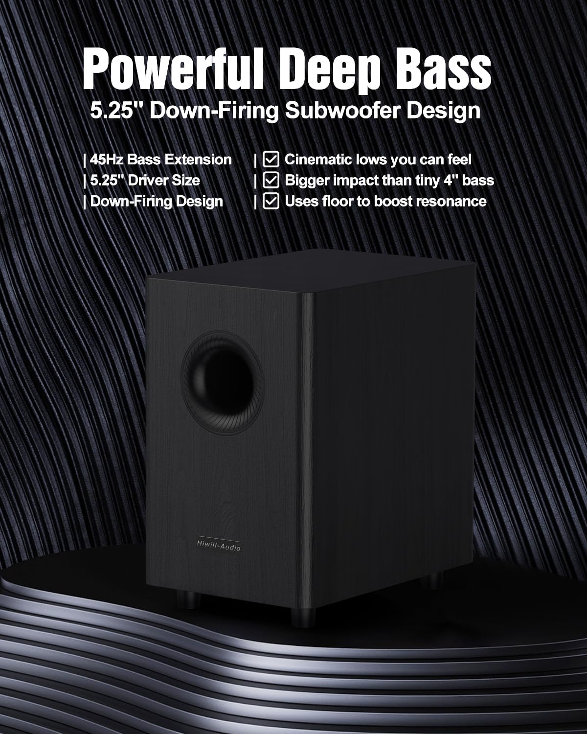 Wooden Soundbar for TV with Clear Dialogue, 5.1 Surround Sou... - Image 9