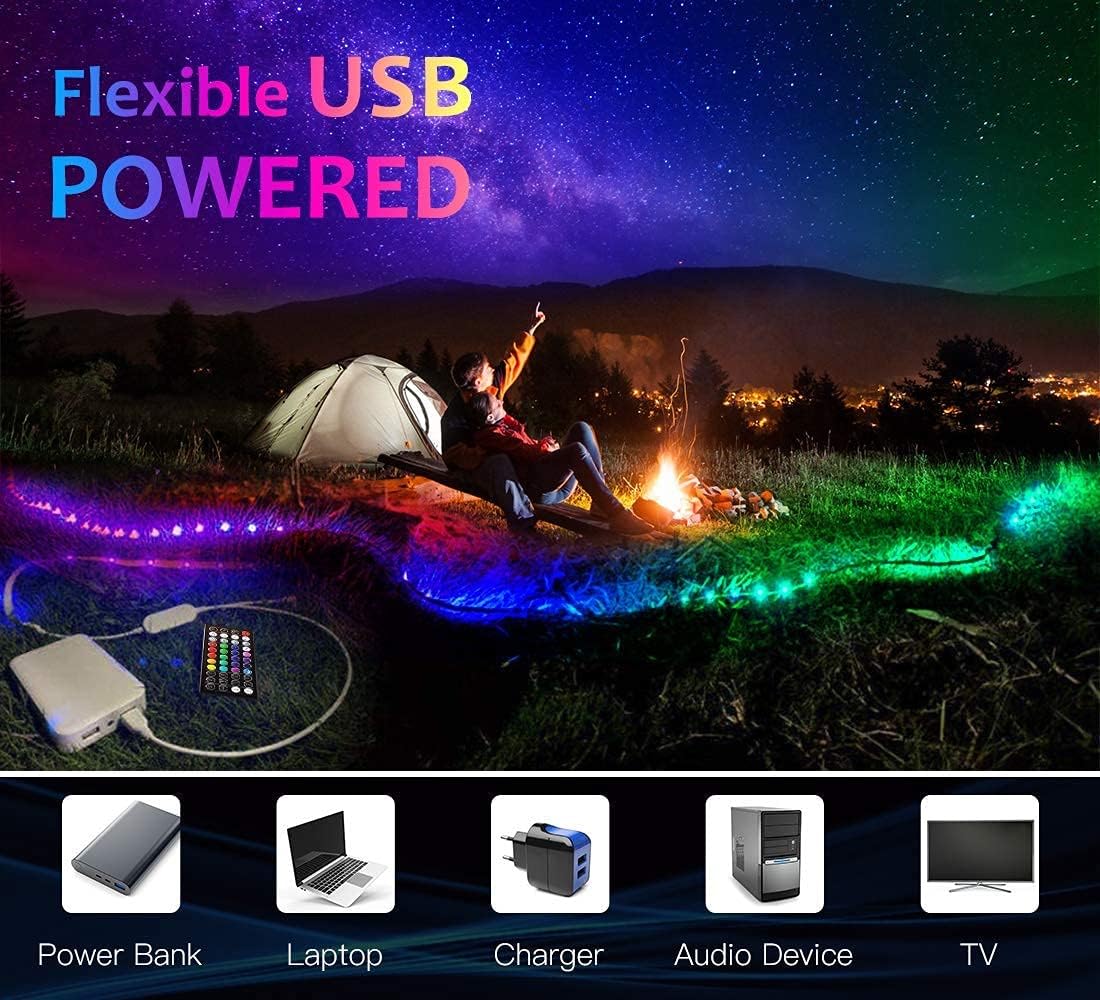 GOTUS USB LED Light Strips with Remote, RGB SMD 5050 Bluetoo... - Image 7