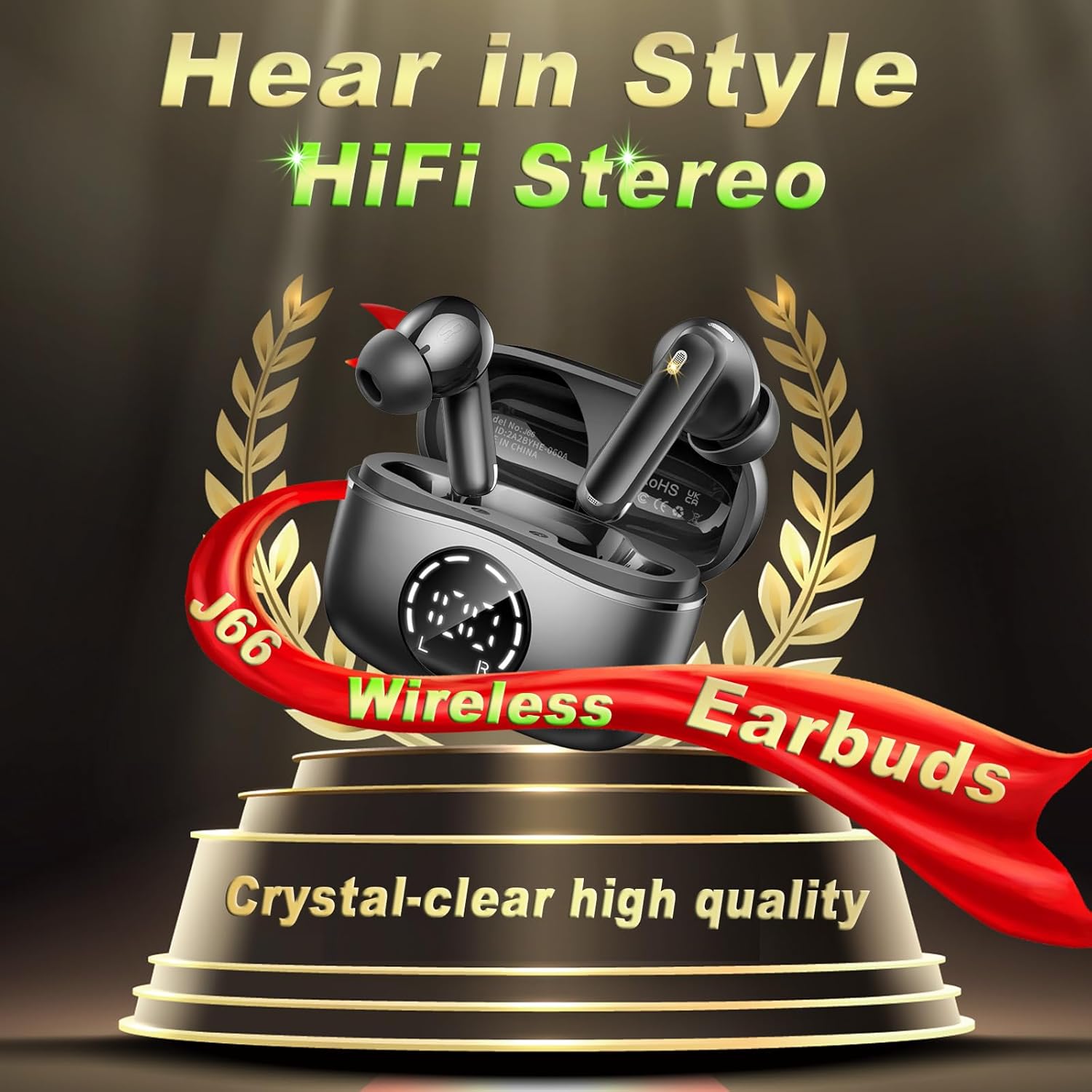 2026 Wireless Earbuds, Ear Buds Bluetooth 5.4 Earphones 48H ... - Image 3