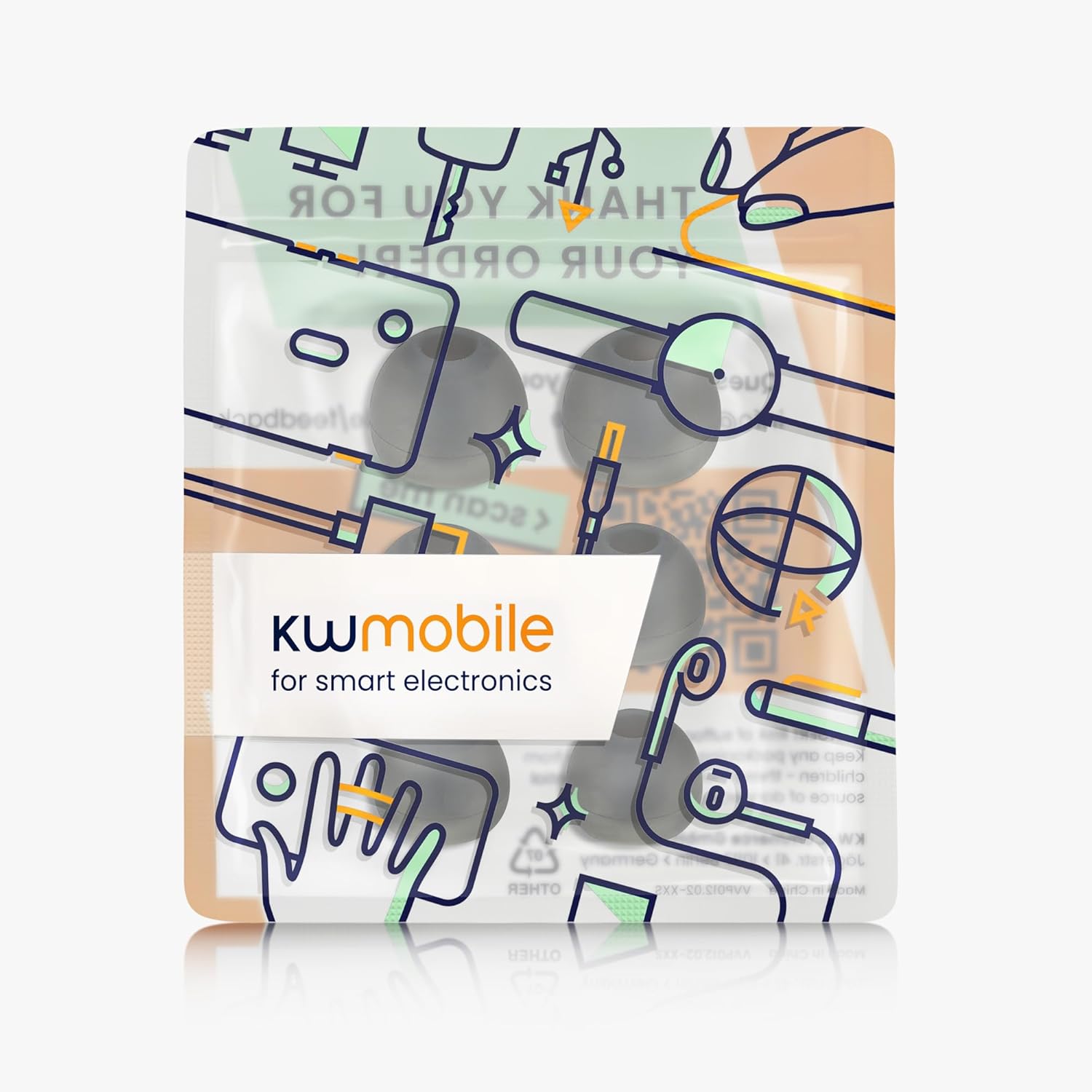 kwmobile 6x Replacement Ear Tips Compatible with Sony WF-C70... - Image 6