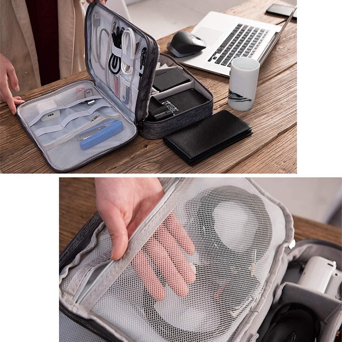 Electronic Accessories Bags, 3 Layer Travel Cable Organiser ... - Image 8
