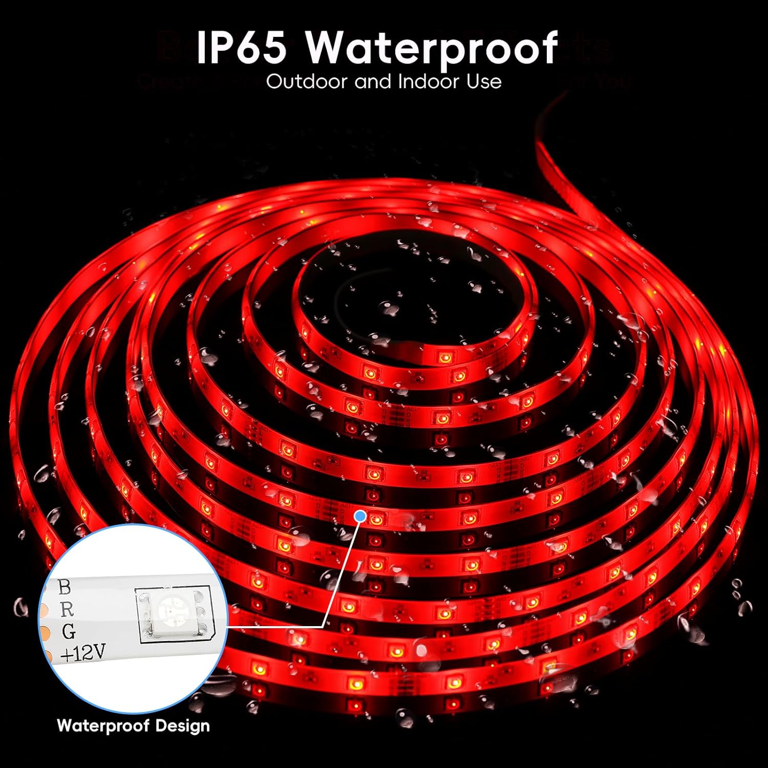 Led Strip Light Outdoor IP65 Waterproof App and IR Remote Co... - Image 3