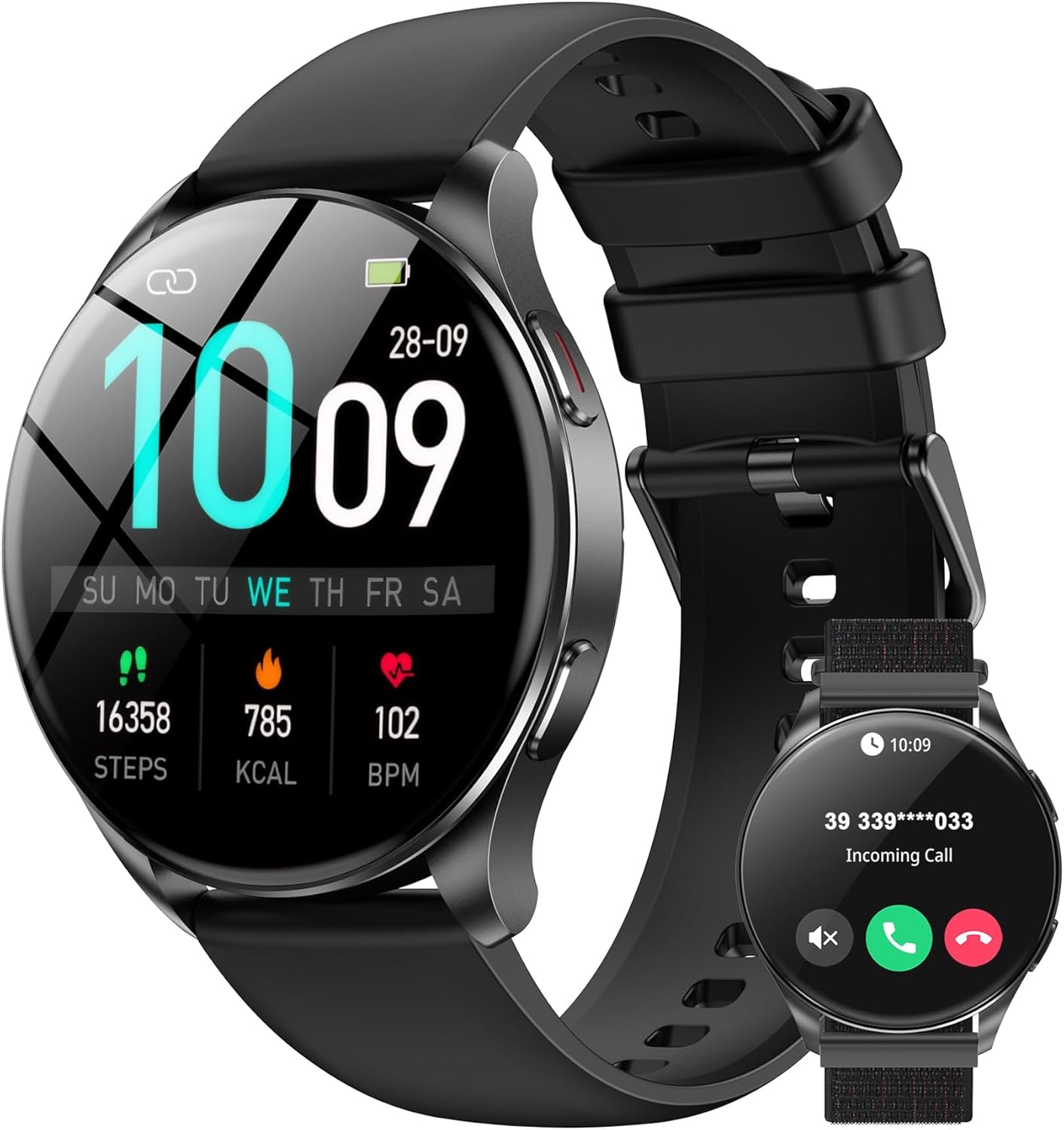Smart Watch for Men Women,Answer/Make Call, 1.43" AMOLED Alw... - Image 2