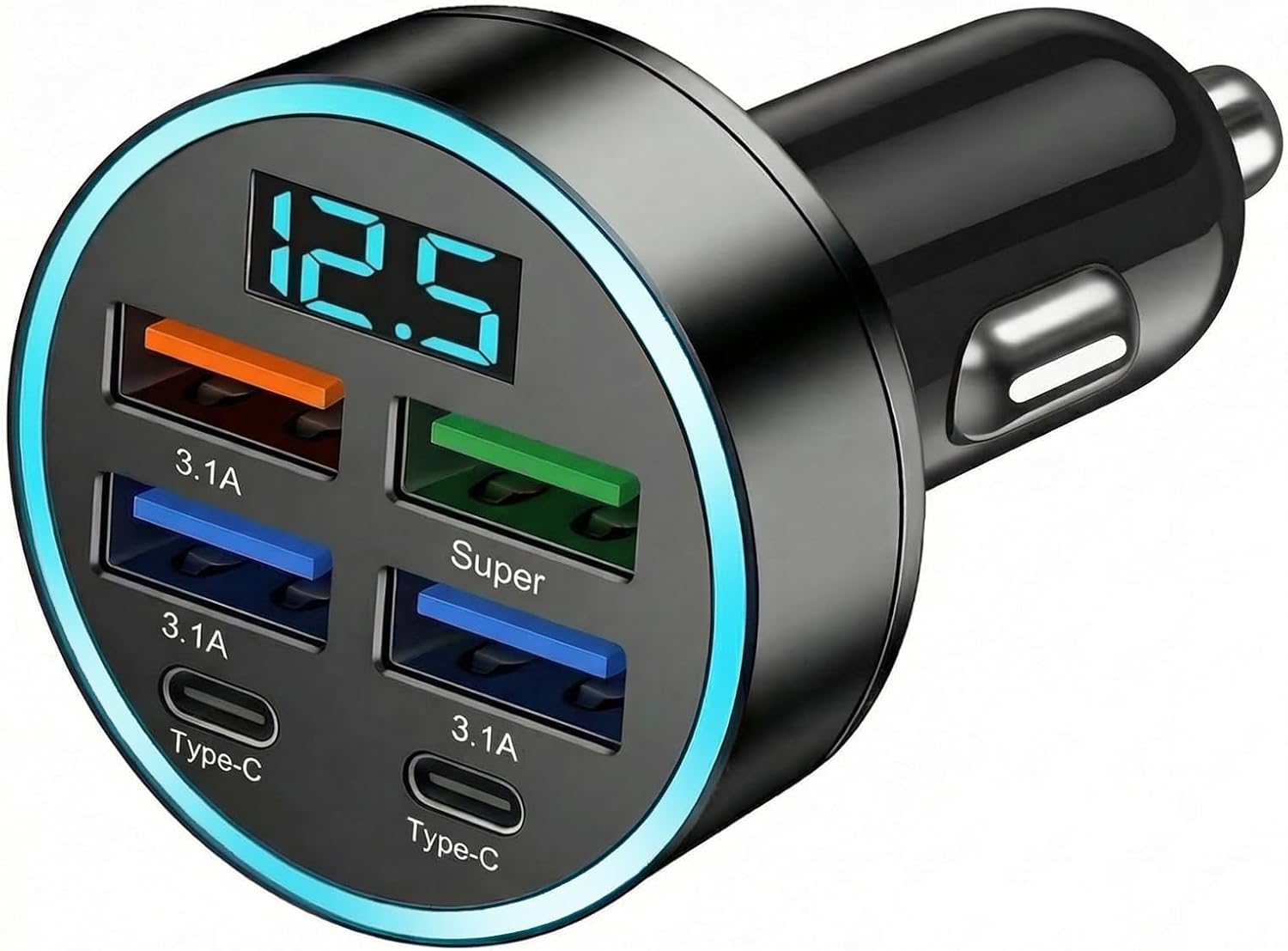 Car 6 in 1 Car USB Charger Super Fast Charge, 6 Ports Charge... - Image 8