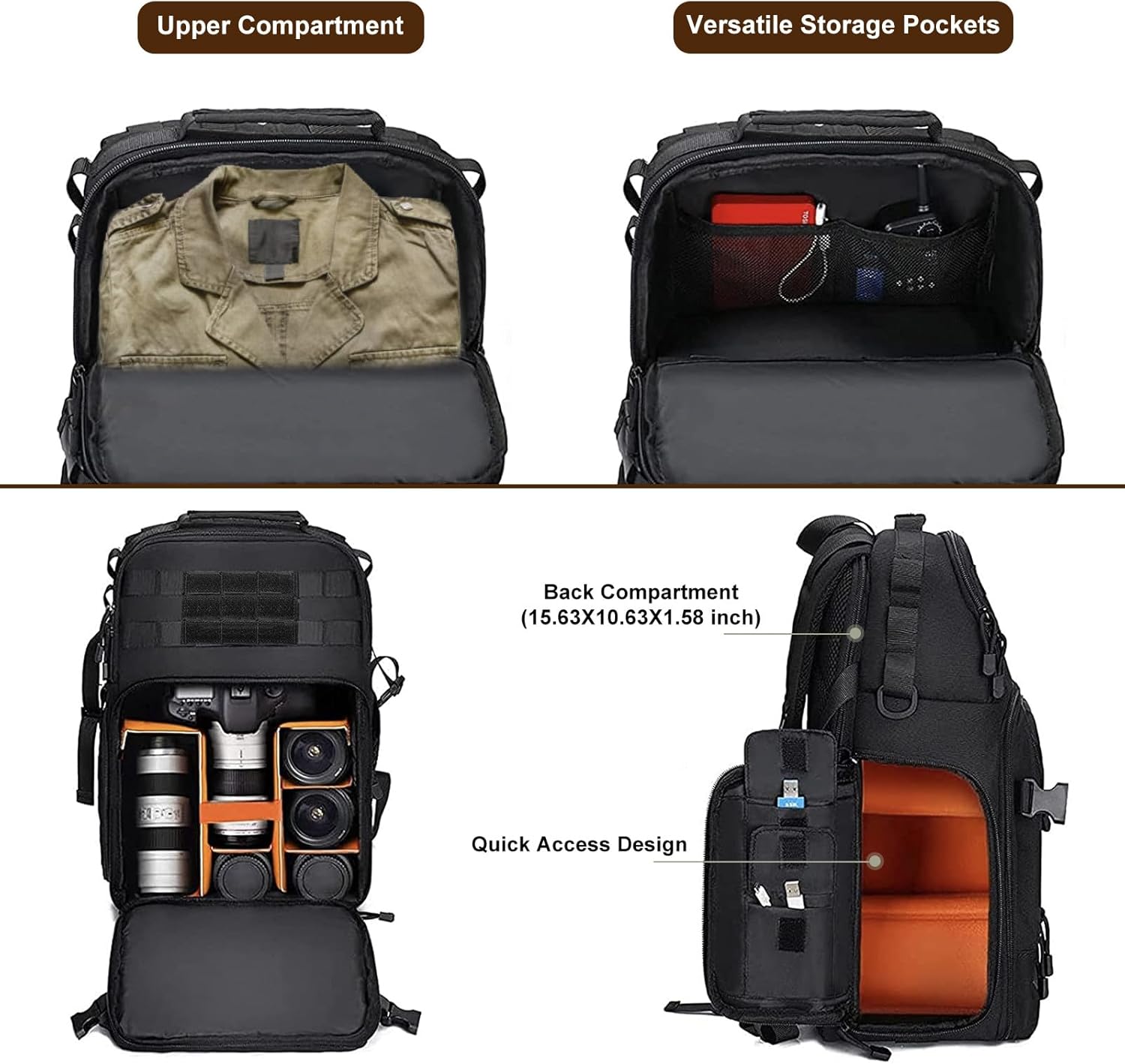 MOSISO Camera Backpack, DSLR/SLR/Mirrorless Photography Tact... - Image 6