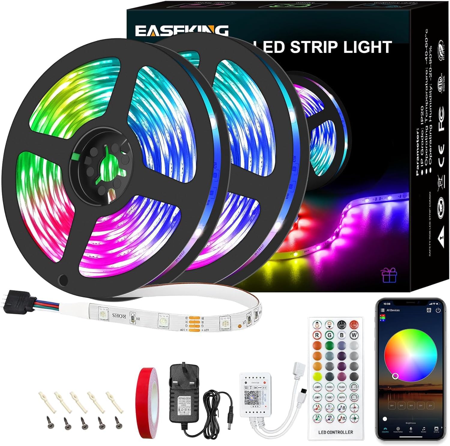 Led Strip Light Outdoor IP65 Waterproof App and IR Remote Co... - Image 2