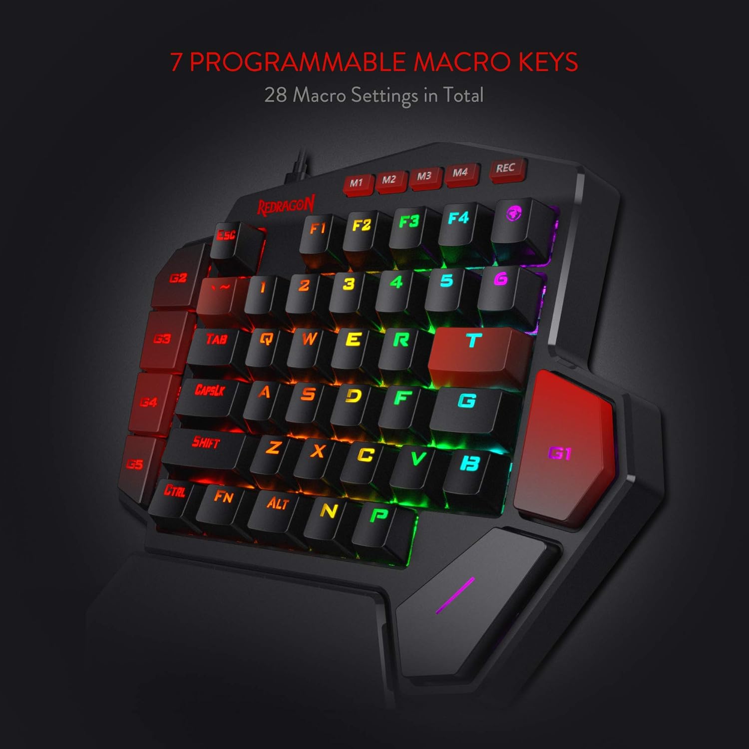 Redragon K585 DITI One-Handed RGB Mechanical Gaming Keyboard... - Image 3