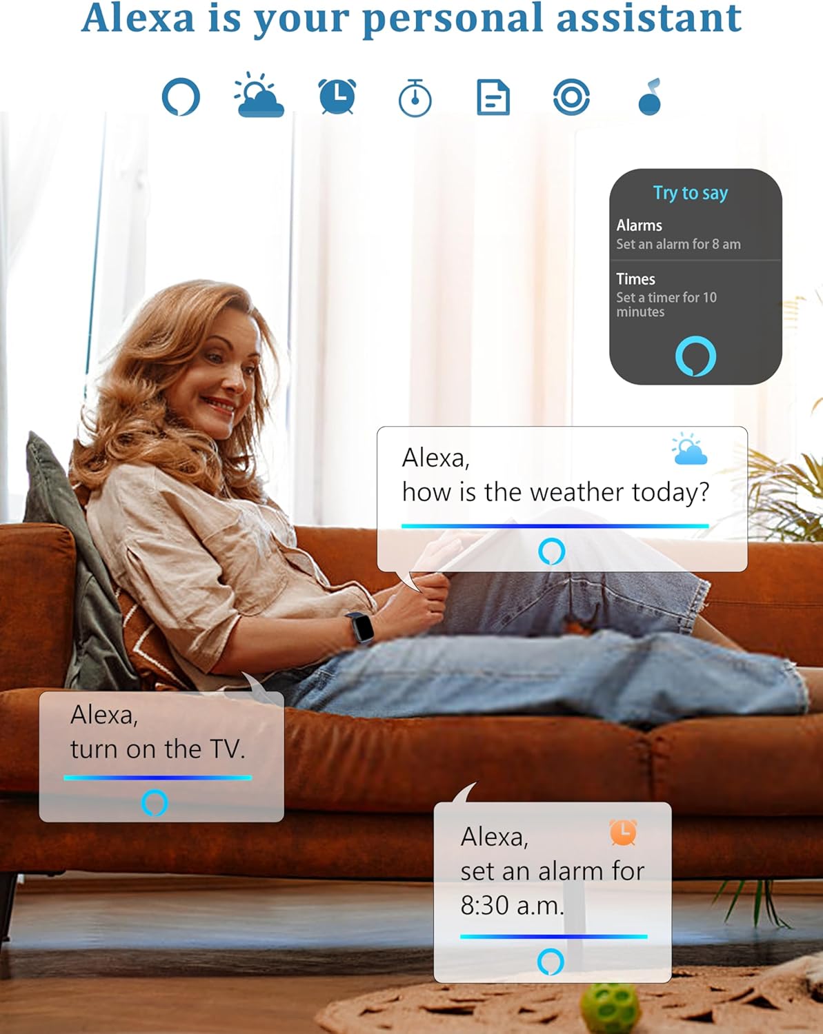 LODIMEKE Smart Watch, Alexa Built-in, Answer/Make Calls 44mm... - Image 3