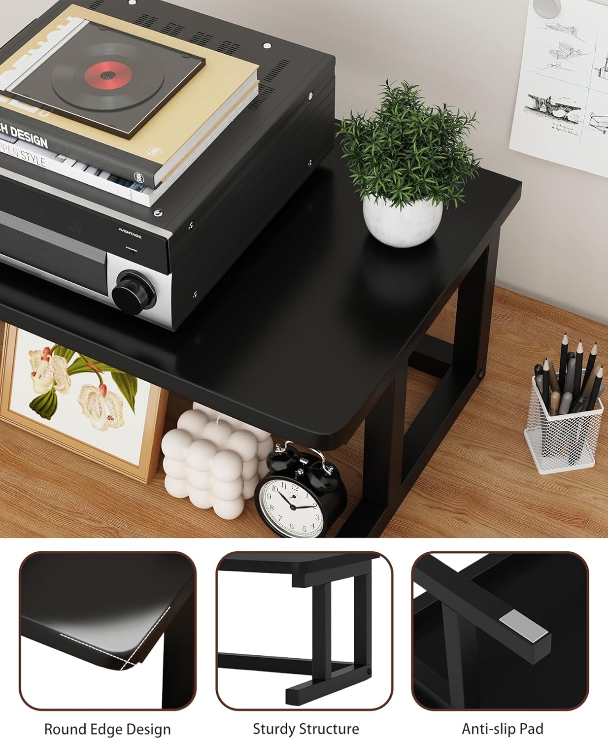 Desktop Printer Stand, 15.7″x 15.7″ 2-Tier Large Printer She... - Image 4