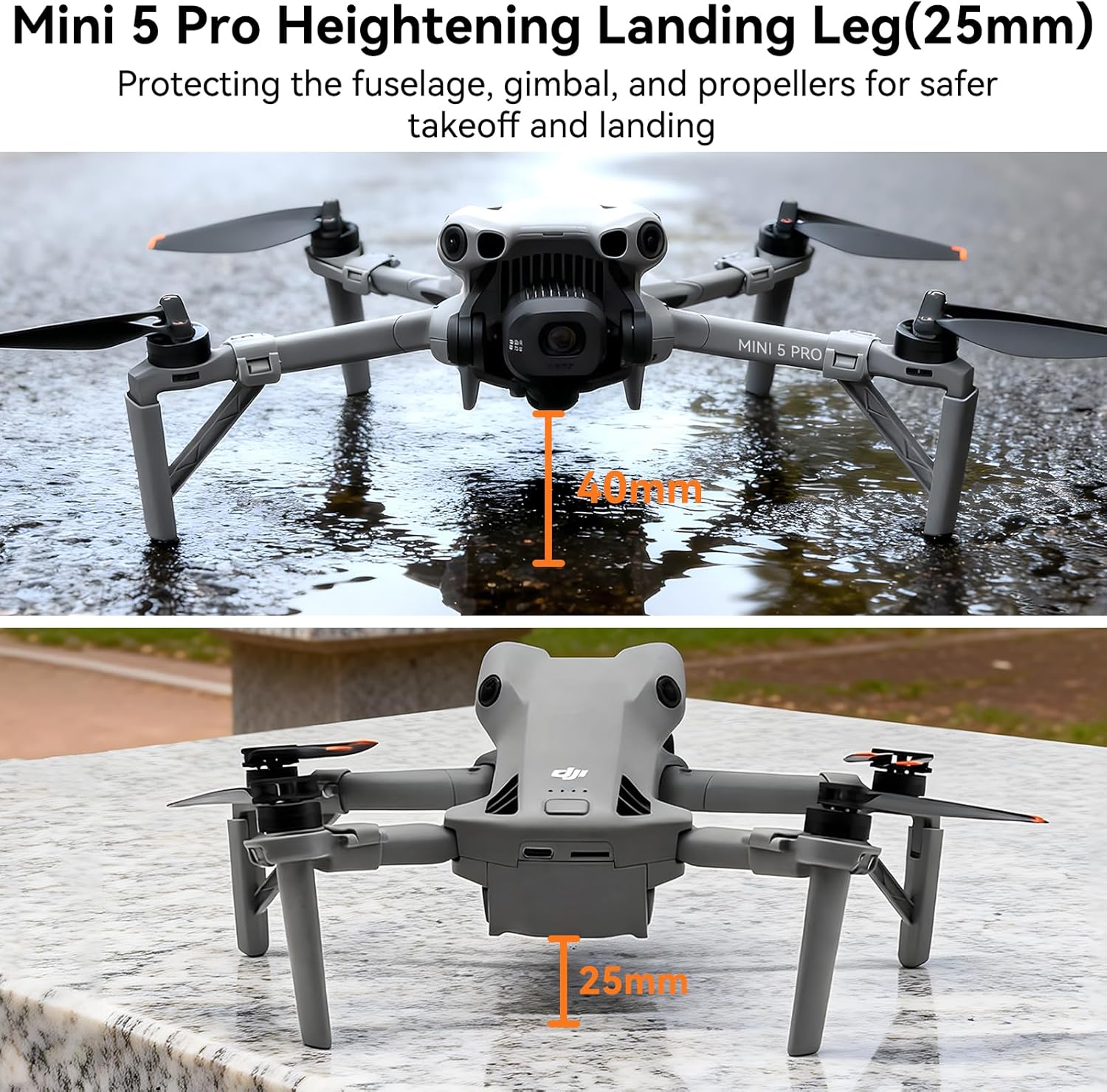 Mini 5 Pro Landing Gear - Drone Accessories Heightening Land... - Image 3