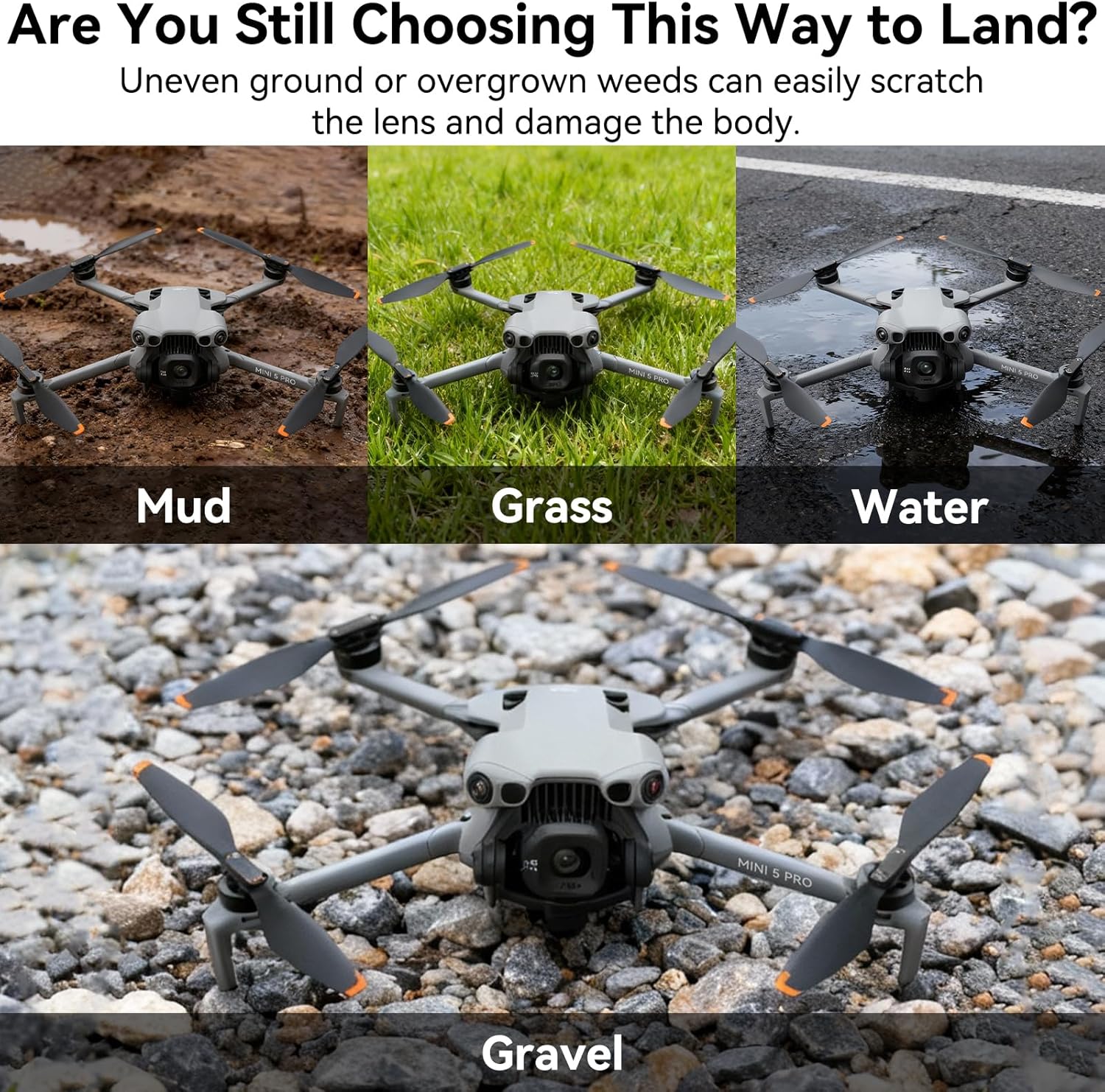 Mini 5 Pro Landing Gear - Drone Accessories Heightening Land... - Image 2