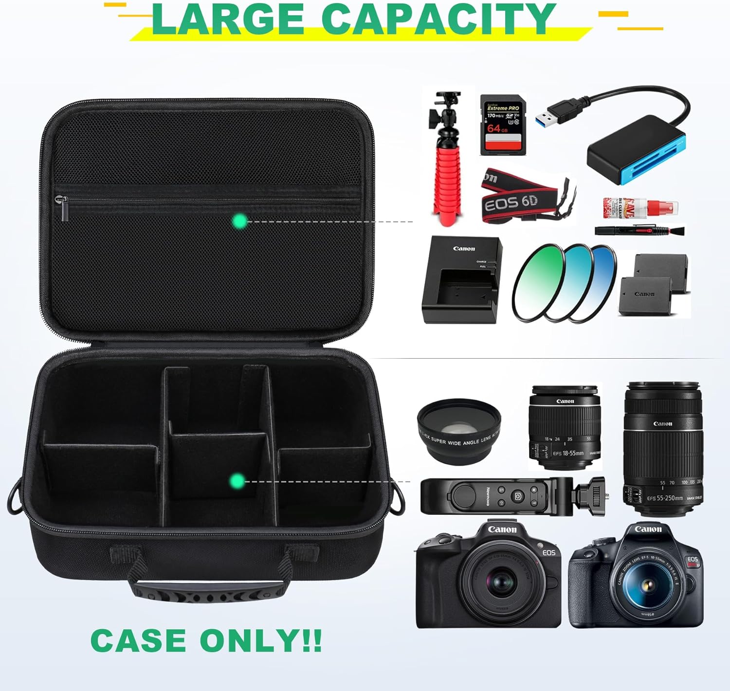BOVKE Hard Case for Canon EOS 2000D / 4000D / R100 / R50 / R... - Image 3