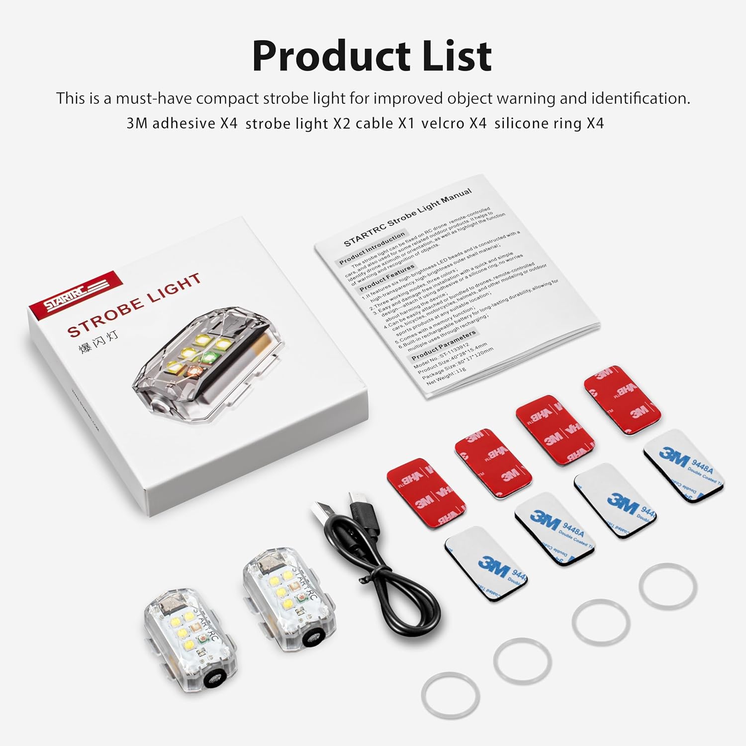 STARTRC Strobe Light, Anti Collision Rechargable Flash Led L... - Image 6