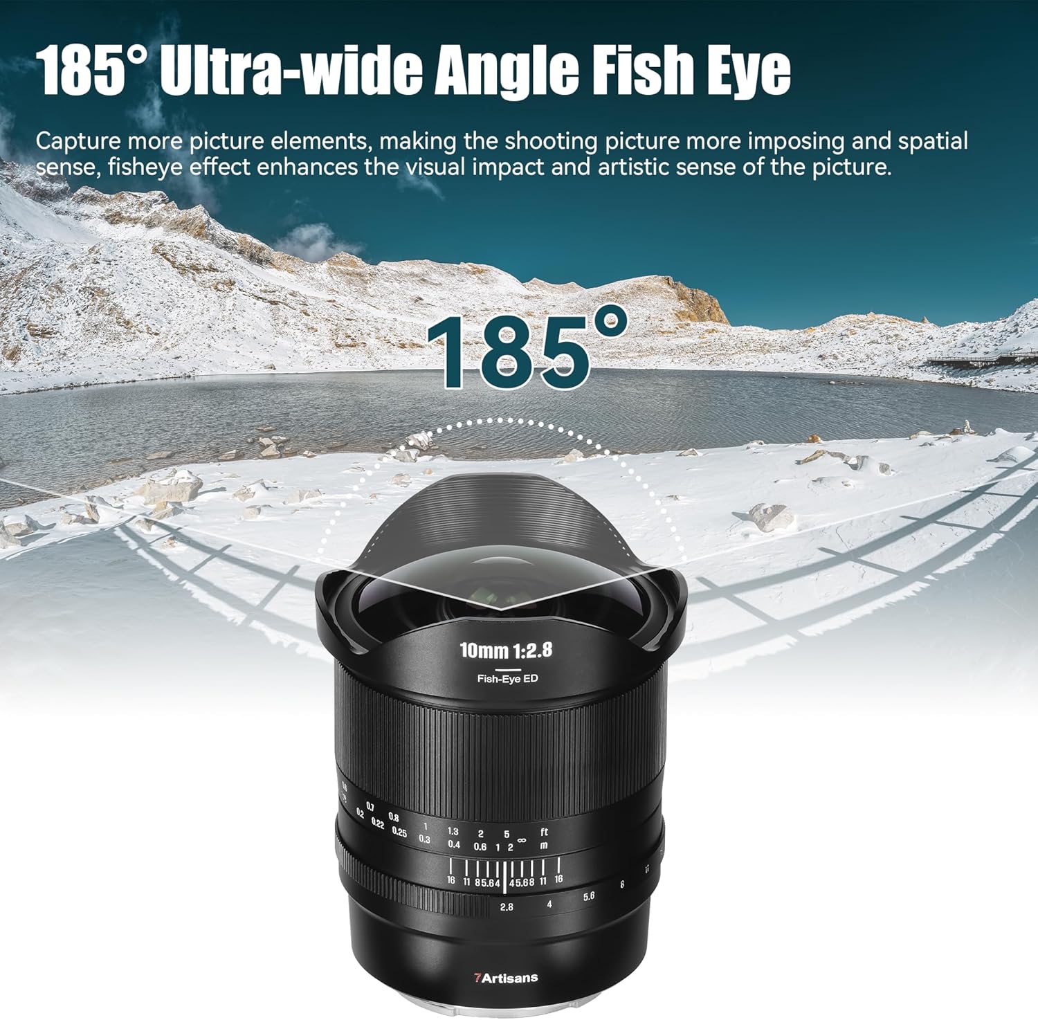 7artisans 10mm F2.8 II Ultra Wide Fisheye MF Lens, 185° for ... - Image 3