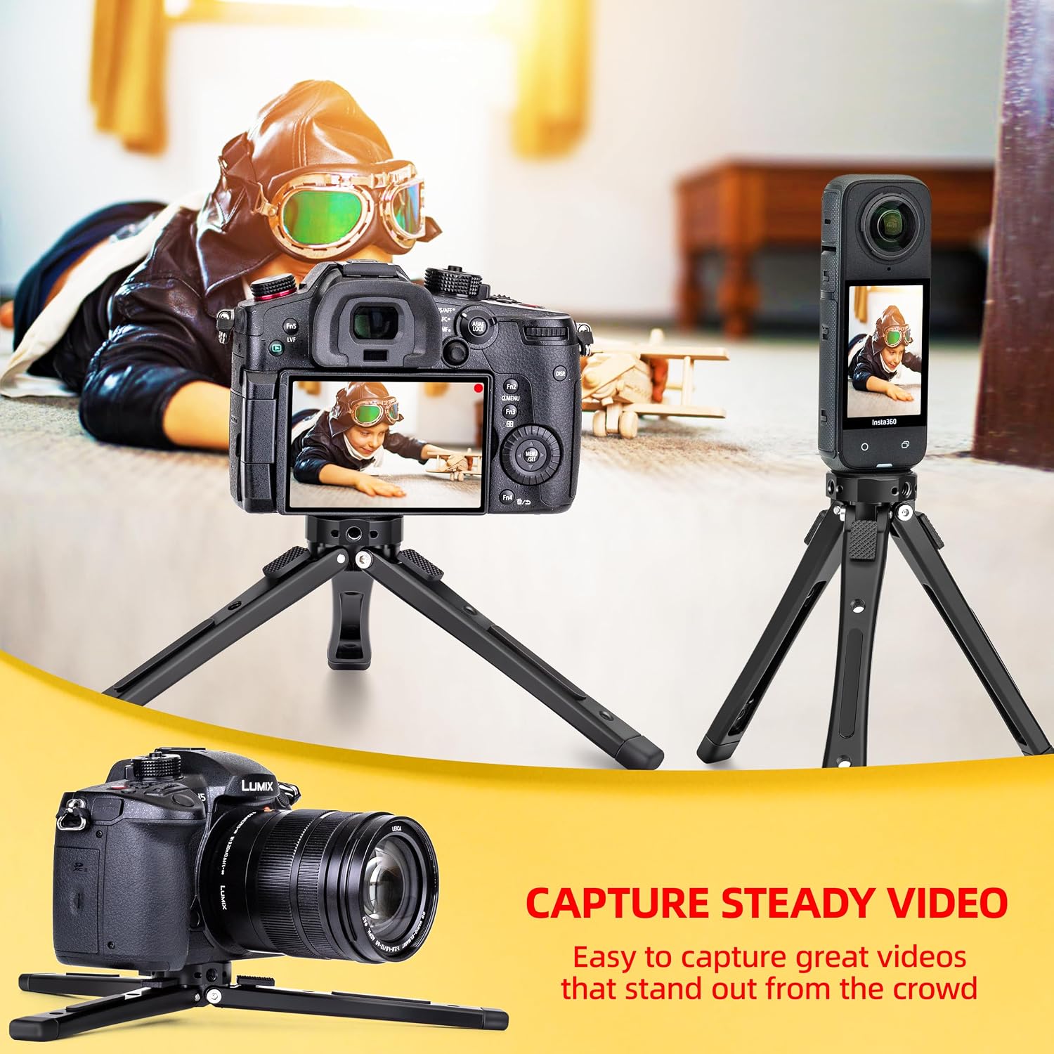 Zeadio Heavy Duty Metal Camera Tripod Stand - Universal Smal... - Image 5