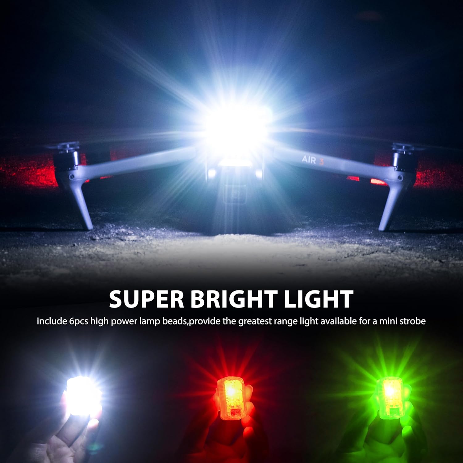 STARTRC Strobe Light, Anti Collision Rechargable Flash Led L... - Image 2