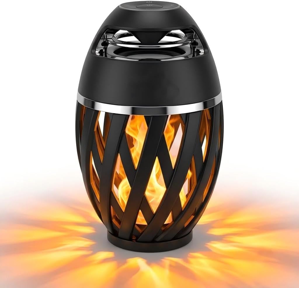 Outdoor Bluetooth Speaker with Flame Light, Wireless LED Tab... - Image 2
