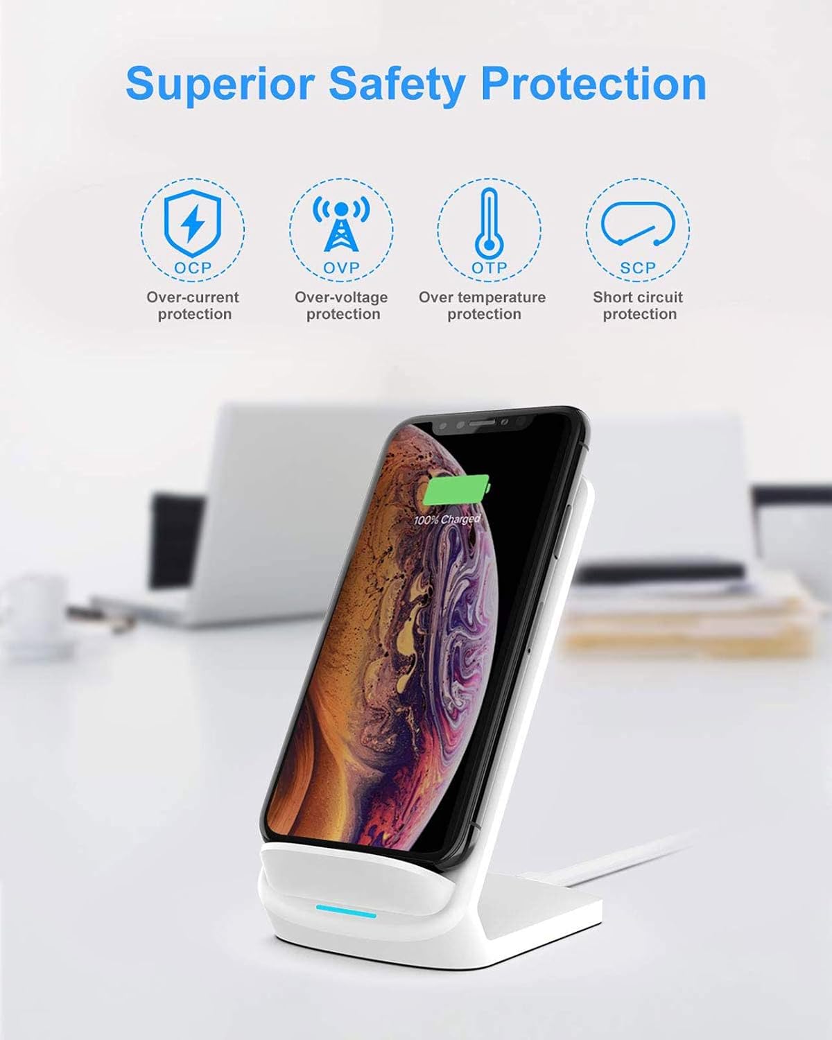 NANAMI Wireless Charger for Samsung and iPhone - 10W Fast In... - Image 6