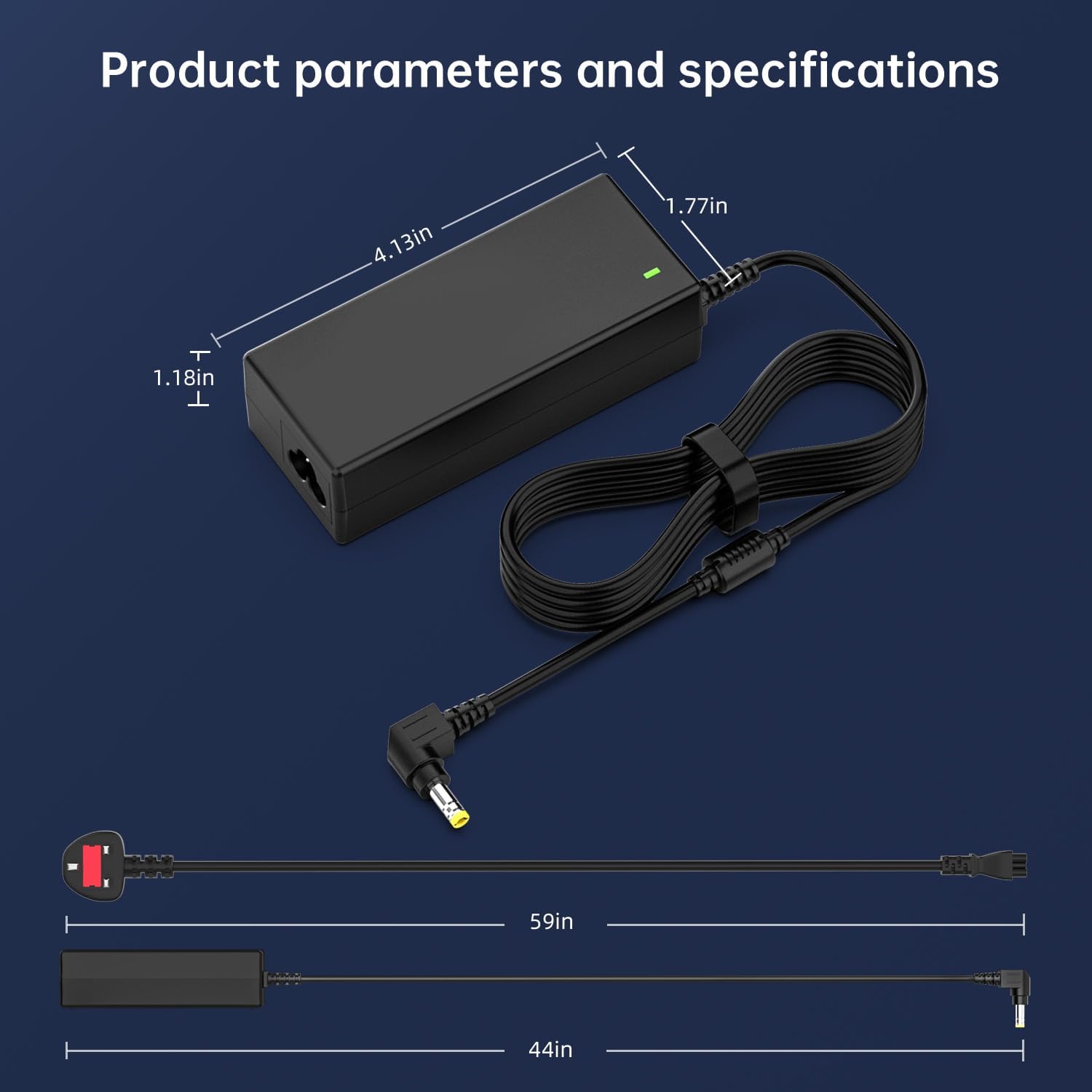 65W Charger Compatible with JBL Speaker 19V 3.42A 5.5x2.5mm ... - Image 5