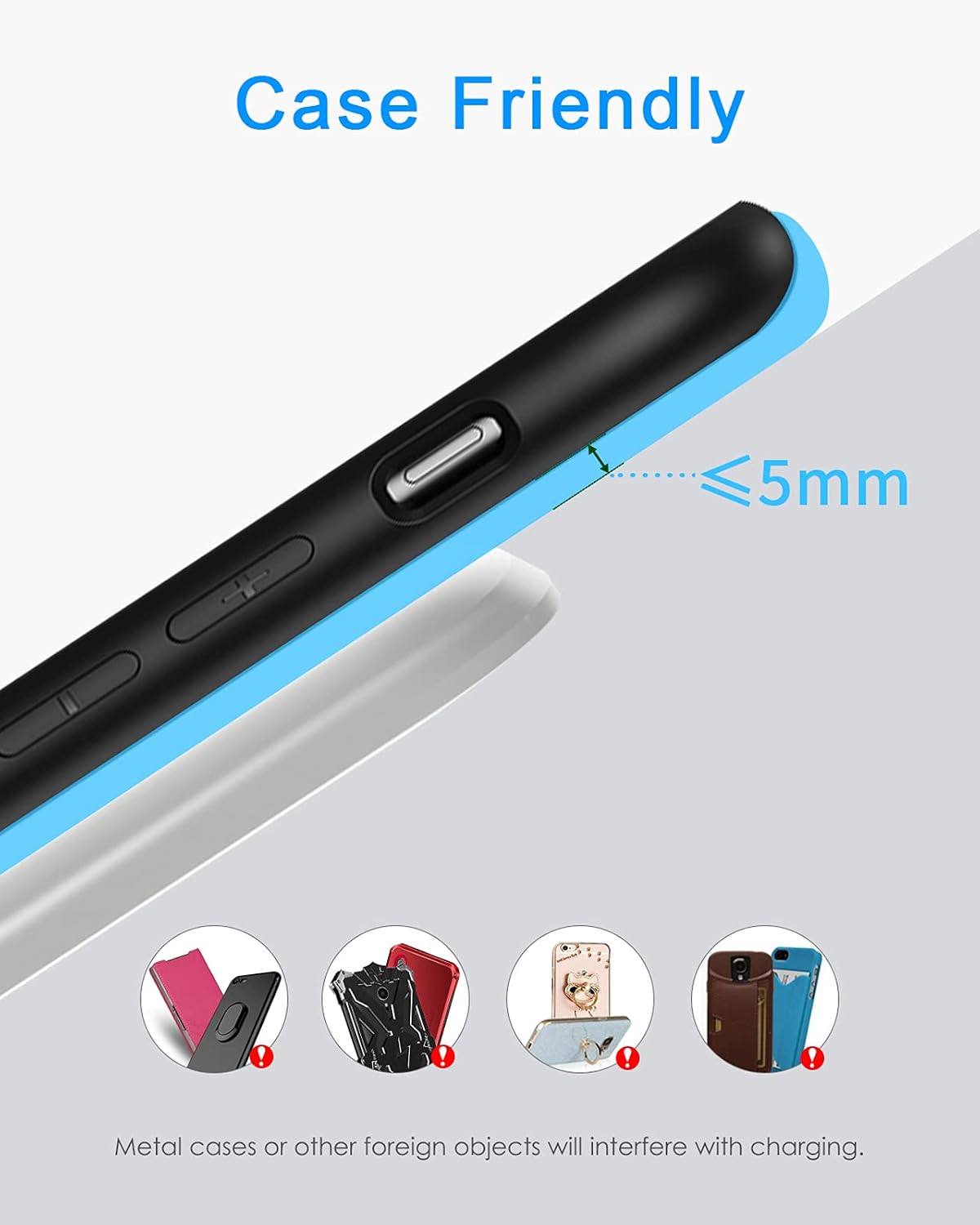 NANAMI Wireless Charger for Samsung and iPhone - 10W Fast In... - Image 7