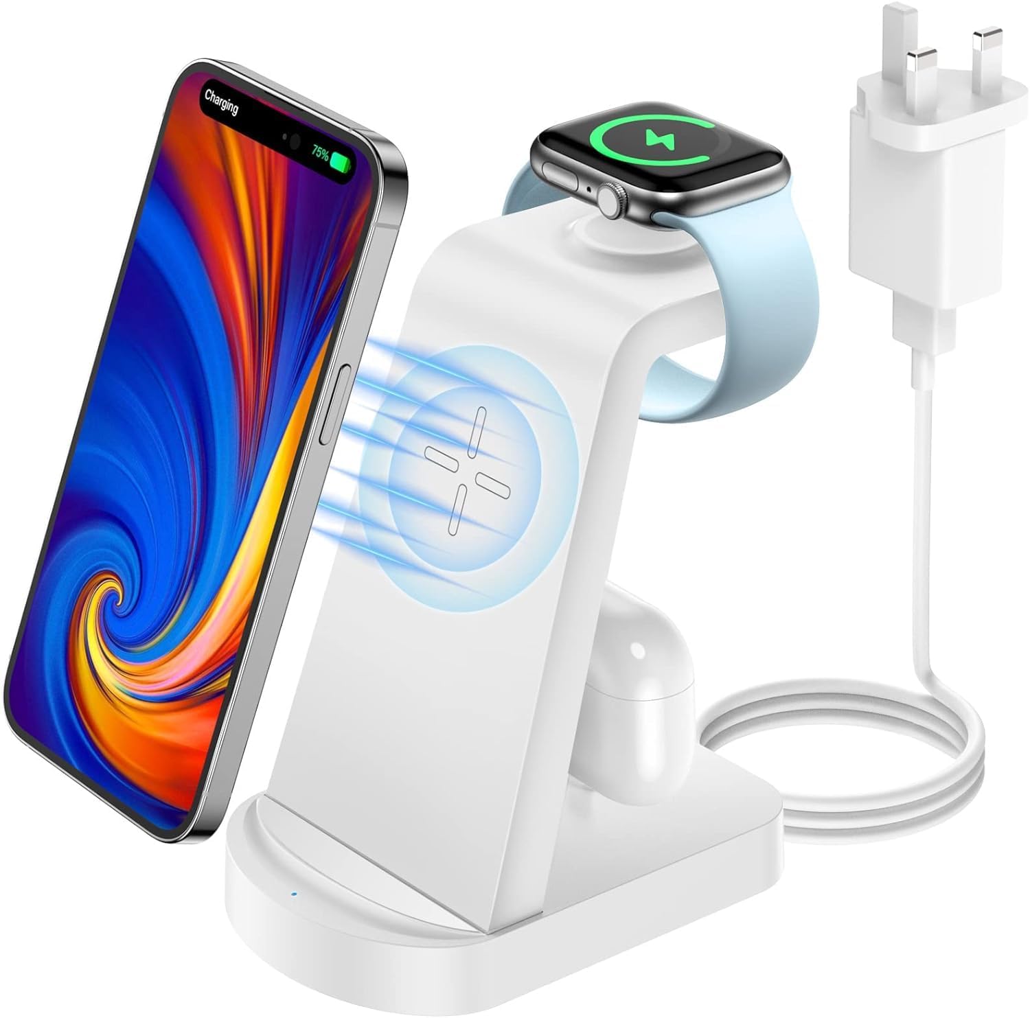 3 in 1 Wireless Charging Station, Wireless Charger for iPhon... - Image 2