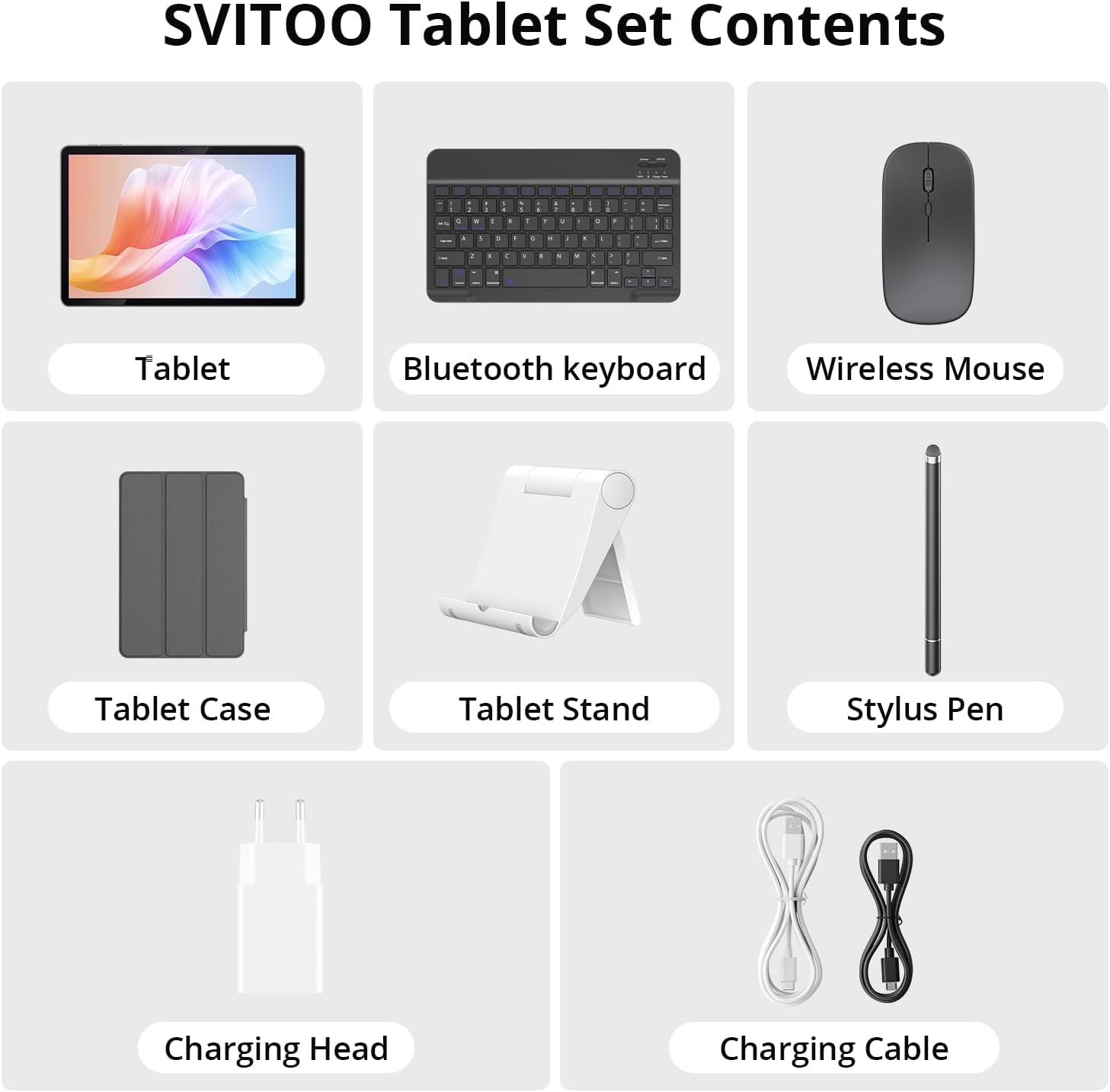 Android Tablet, 10 inch Tablet with Keyboard, Stylus Pen, Mo... - Image 9