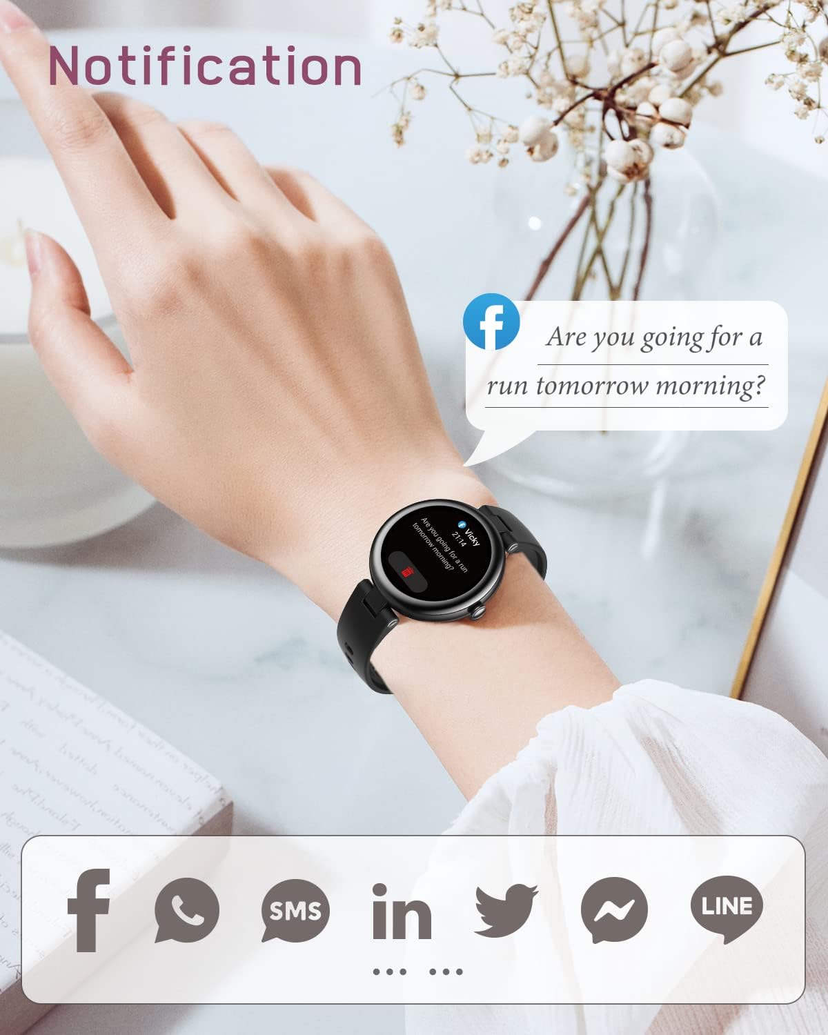 Lynn Smartwatches for Women,1.1inch Display Screen Fitness W... - Image 7