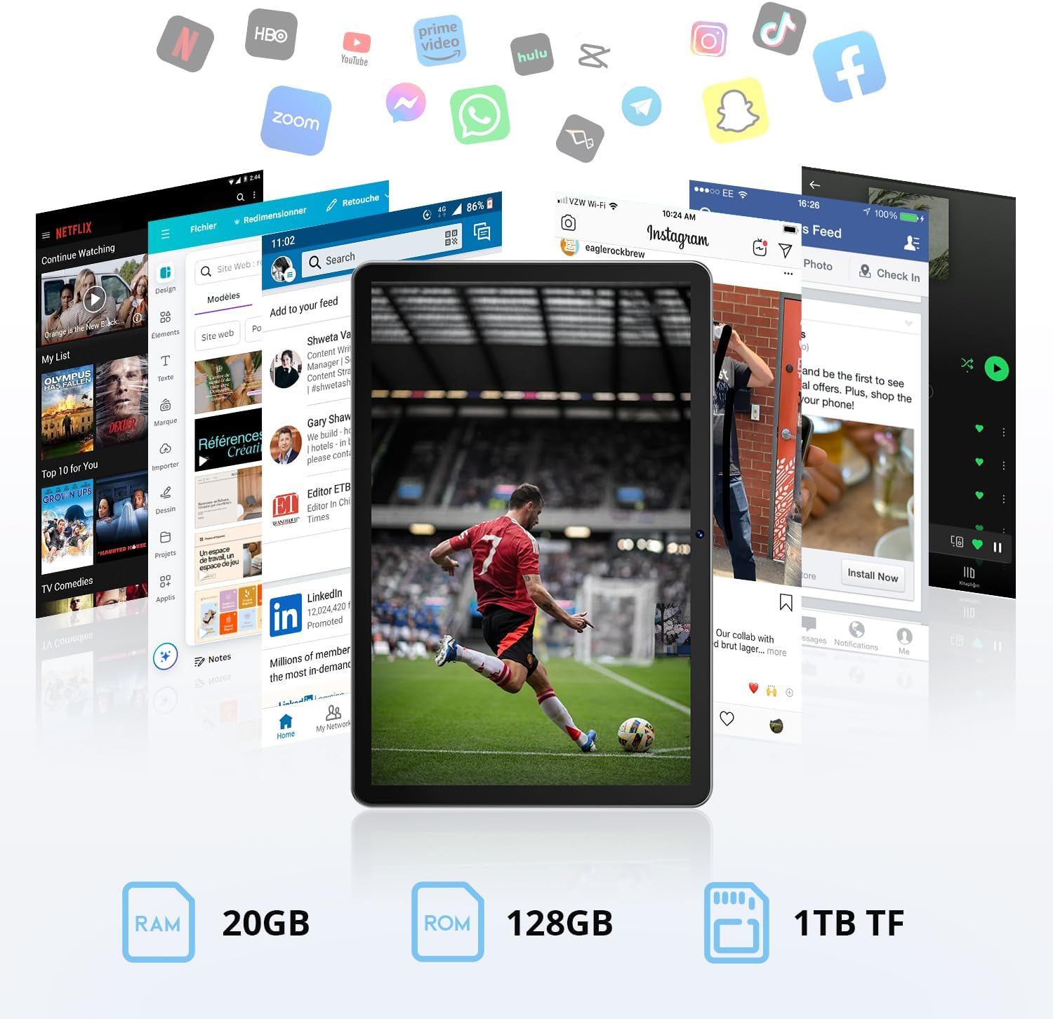 Android Tablet, 10 inch Tablet with Keyboard, Stylus Pen, Mo... - Image 5