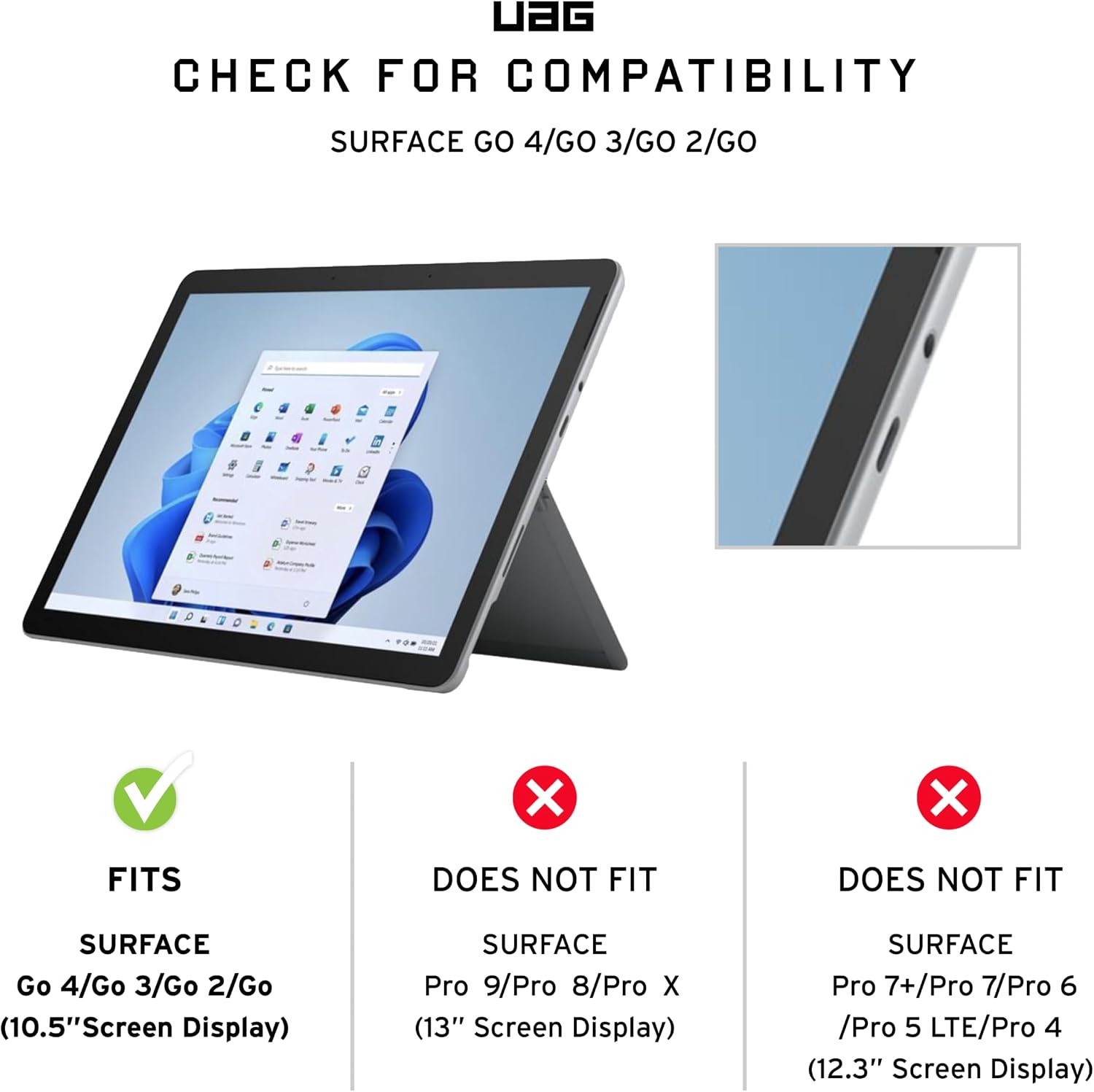 URBAN ARMOR GEAR UAG Designed for Microsoft Surface Go 4 / S... - Image 3