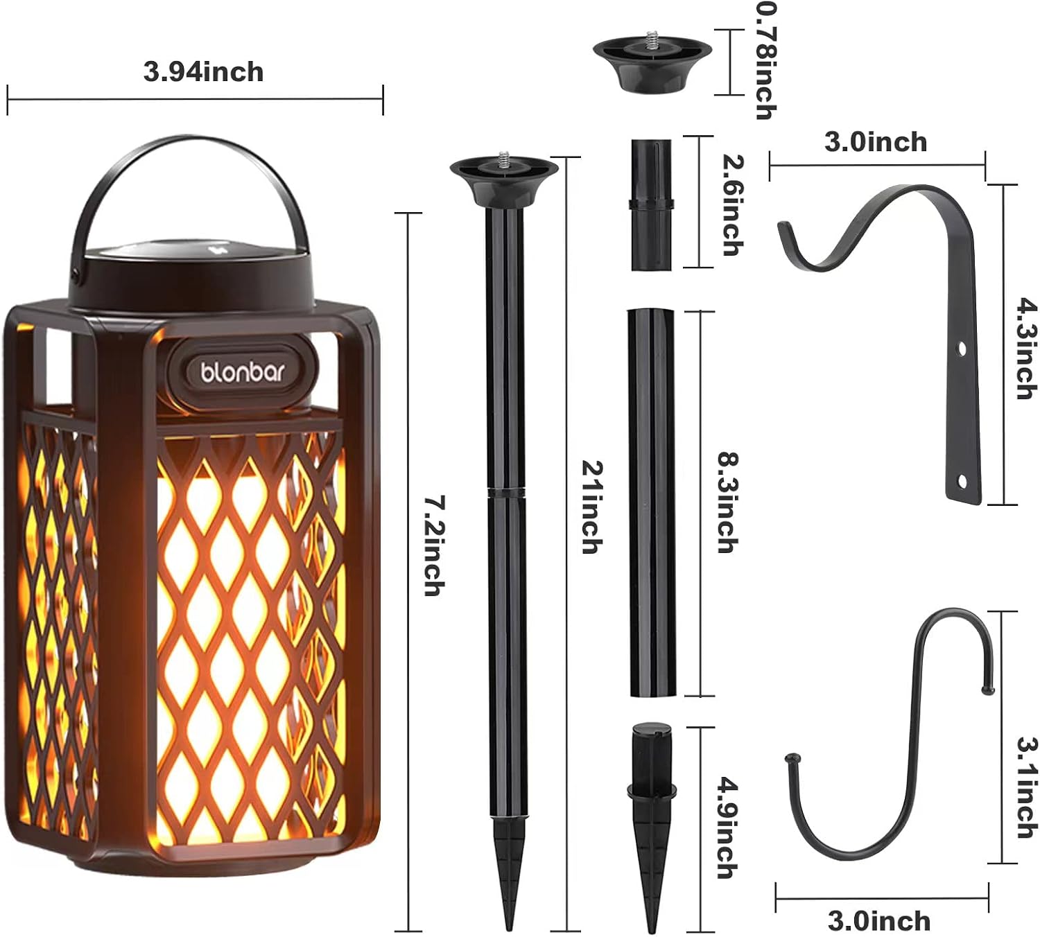 blonbar Led Flame Speaker,Outdoor Bluetooth Speaker with Tor... - Image 8
