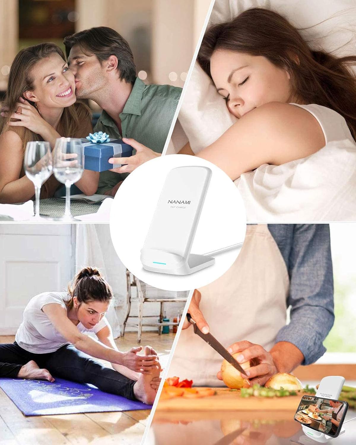 NANAMI Wireless Charger for Samsung and iPhone - 10W Fast In... - Image 5
