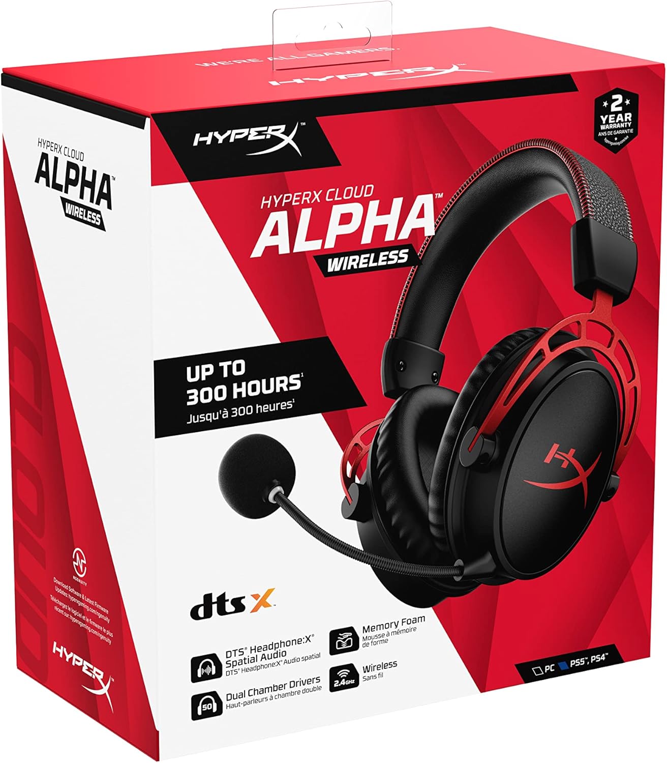 HyperX Cloud Alpha Wireless - Gaming Headset for PC, 300-hou... - Image 17