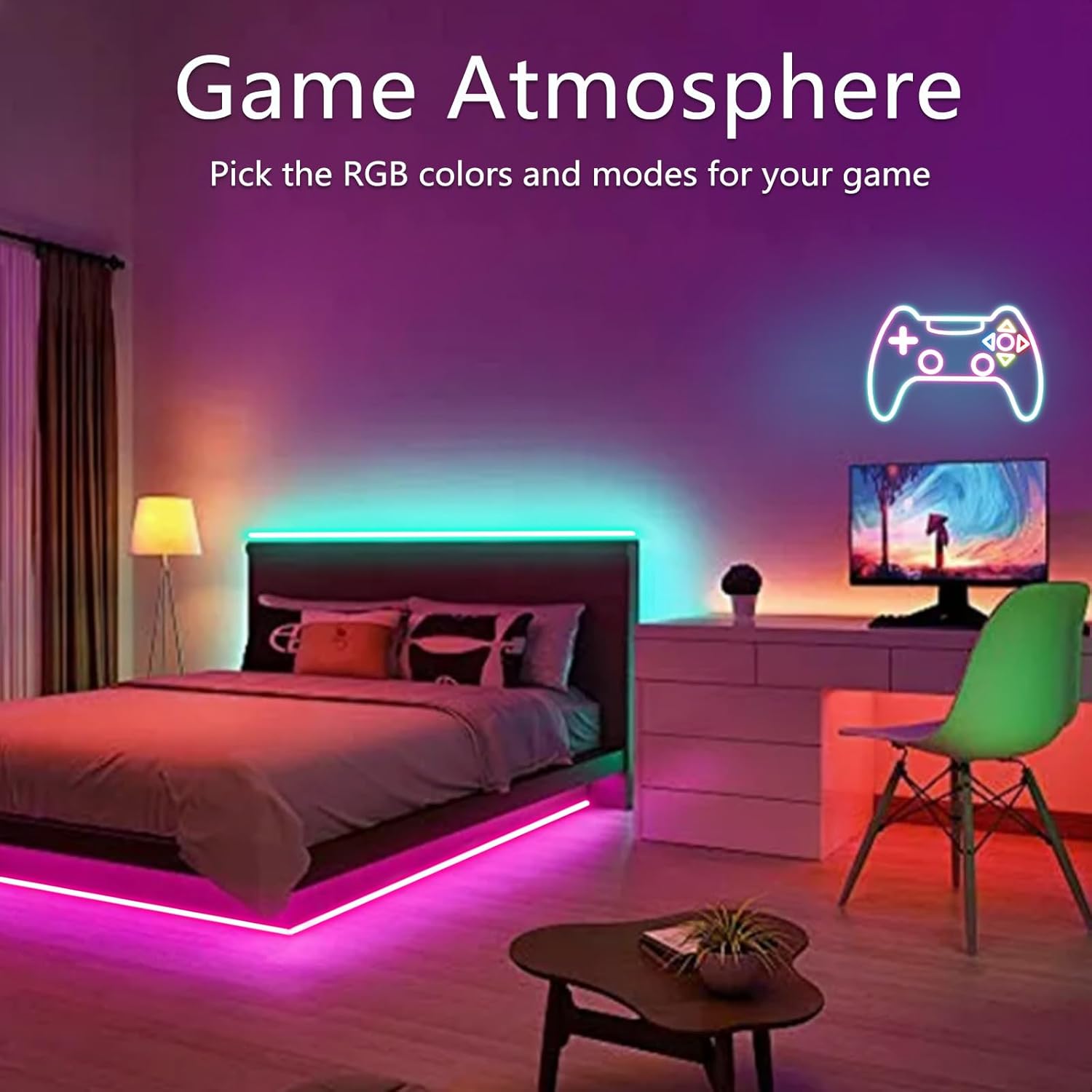 5M Neon Rope Lights,Flexible Led Rope Light Control with App... - Image 4