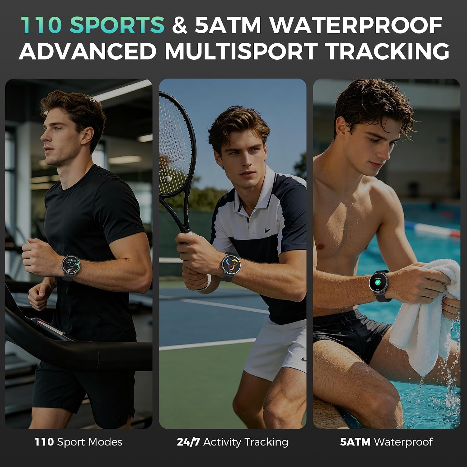 GPS Smart Watch for Men, Answer/Make Call, 5ATM Waterproof, ... - Image 4