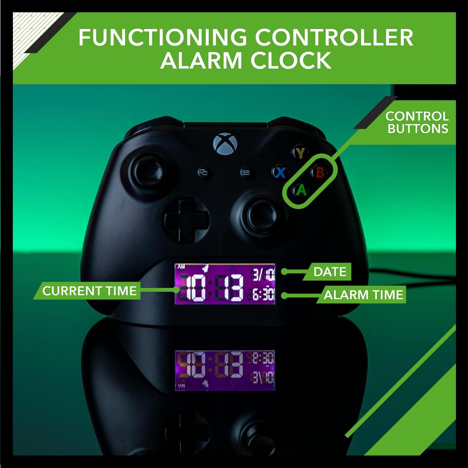 Paladone Xbox Black Controller Alarm Clock, Officially Licen... - Image 3