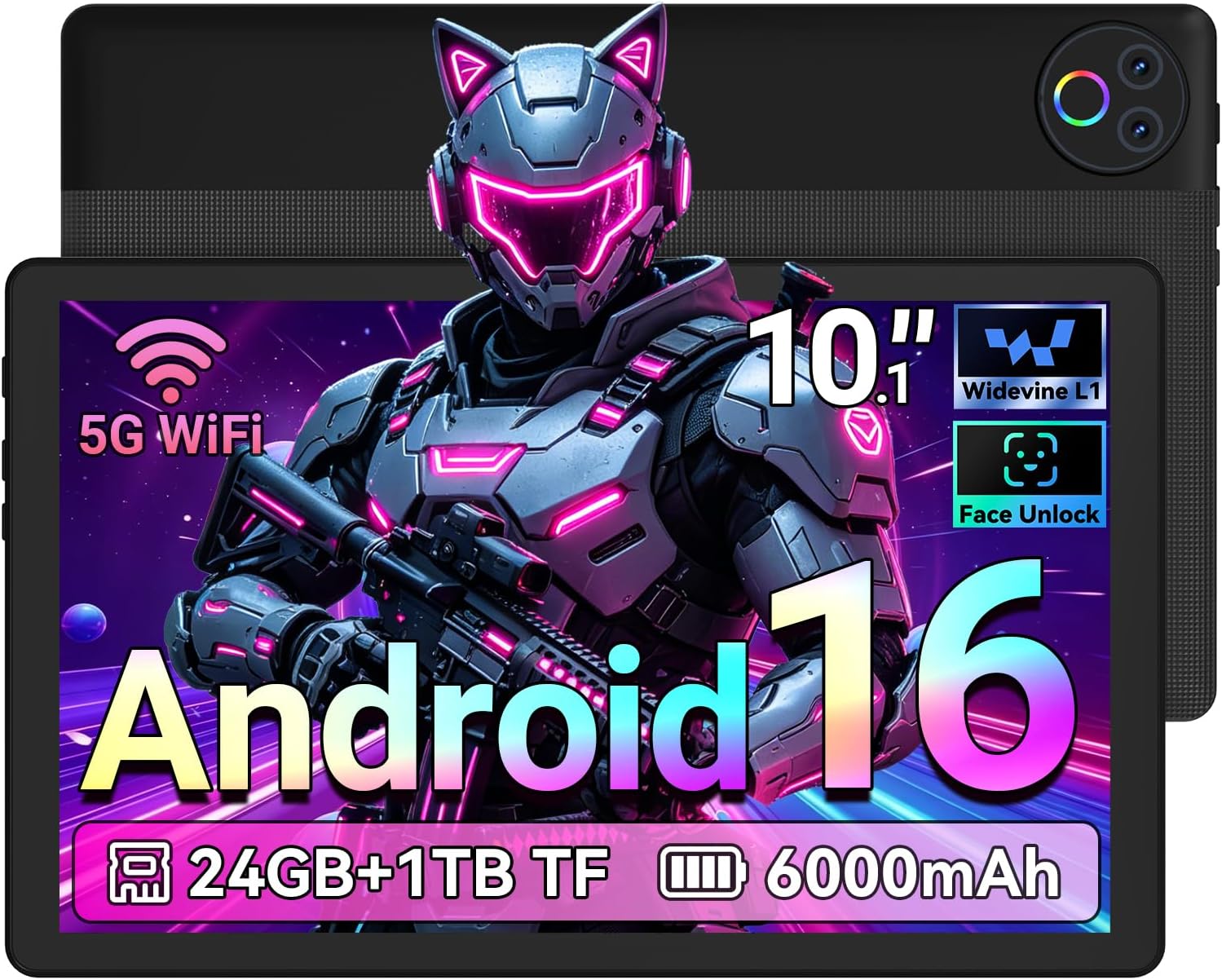 Gleeso Tablet|Android 16 Tablet 10 Inch|24GB RAM 1TB TF Andr... - Image 2