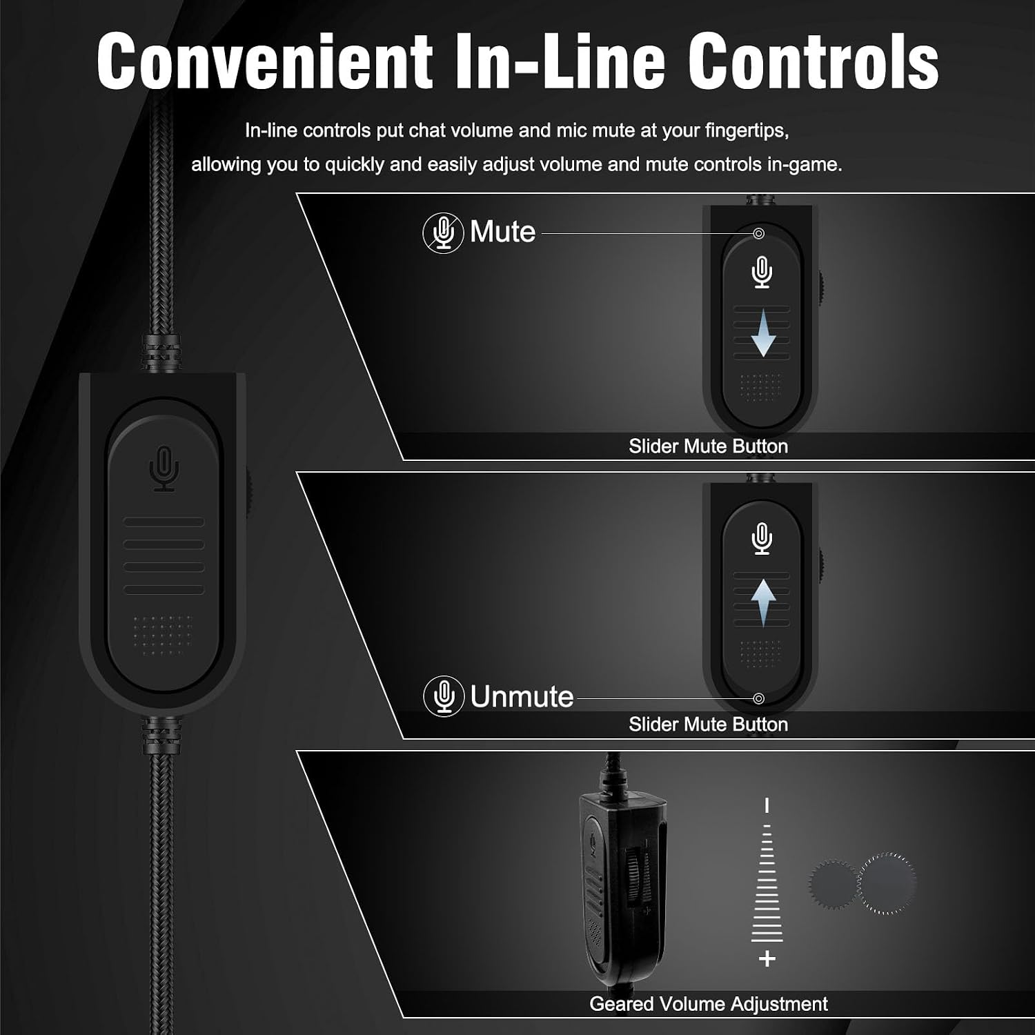 Joso Gaming Headset for PS5 PS4, 3.5mm Wired Online Gaming O... - Image 5