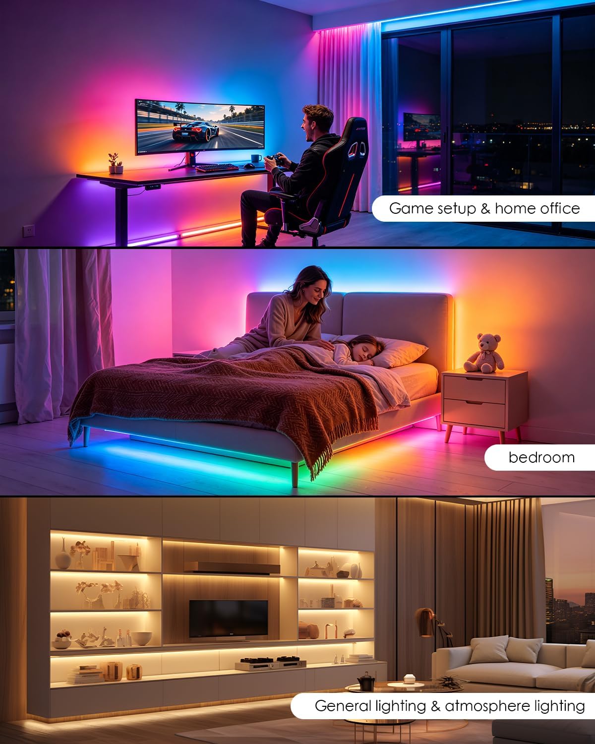 Aclorol RGB CCT Neon LED Strip 3M 108D/M IP65 Waterproof Add... - Image 8