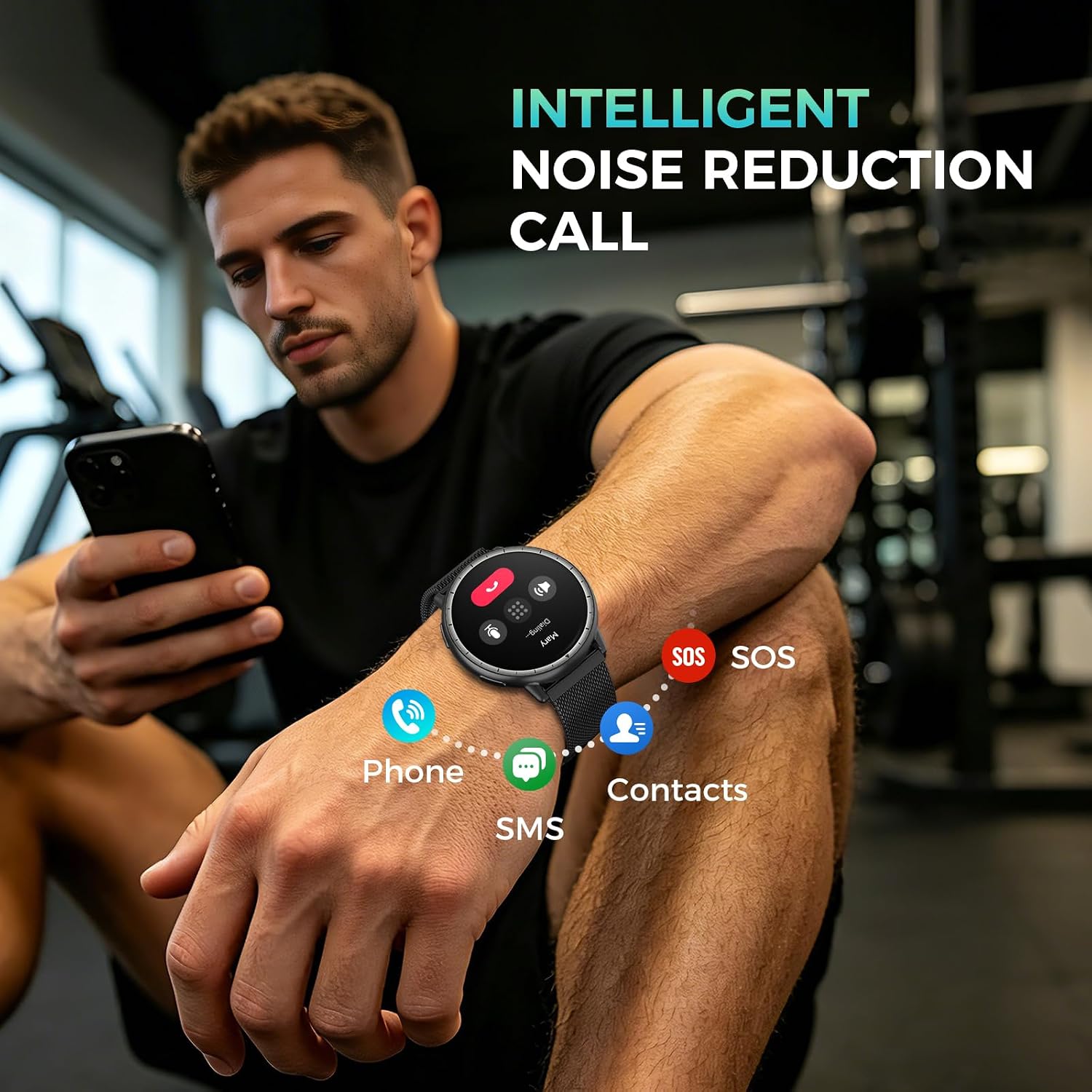 GPS Smart Watch for Men, Answer/Make Call, 5ATM Waterproof, ... - Image 6