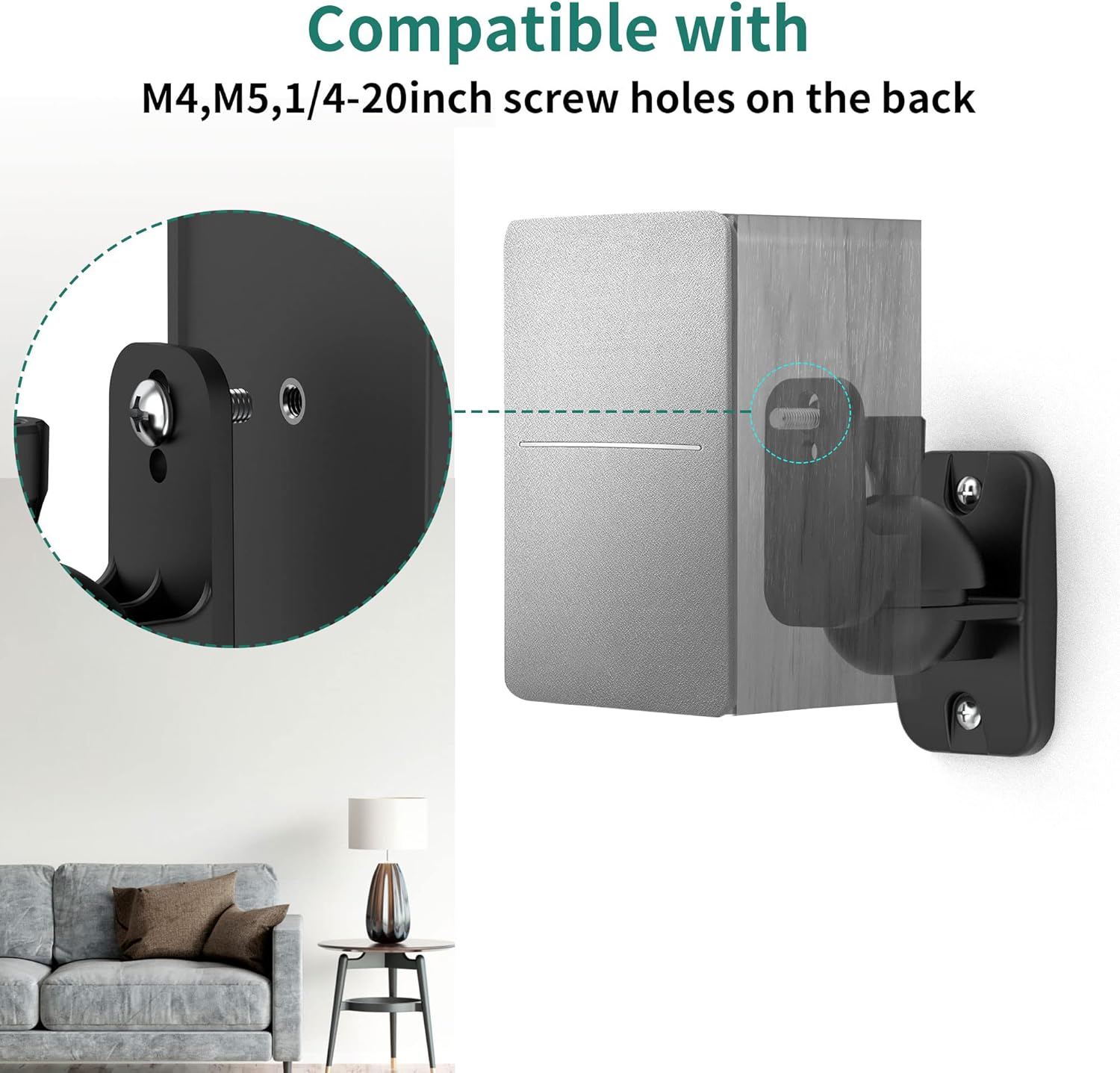 HomeMount Surround Speaker Brackets Wall Mount for Samsung, ... - Image 4