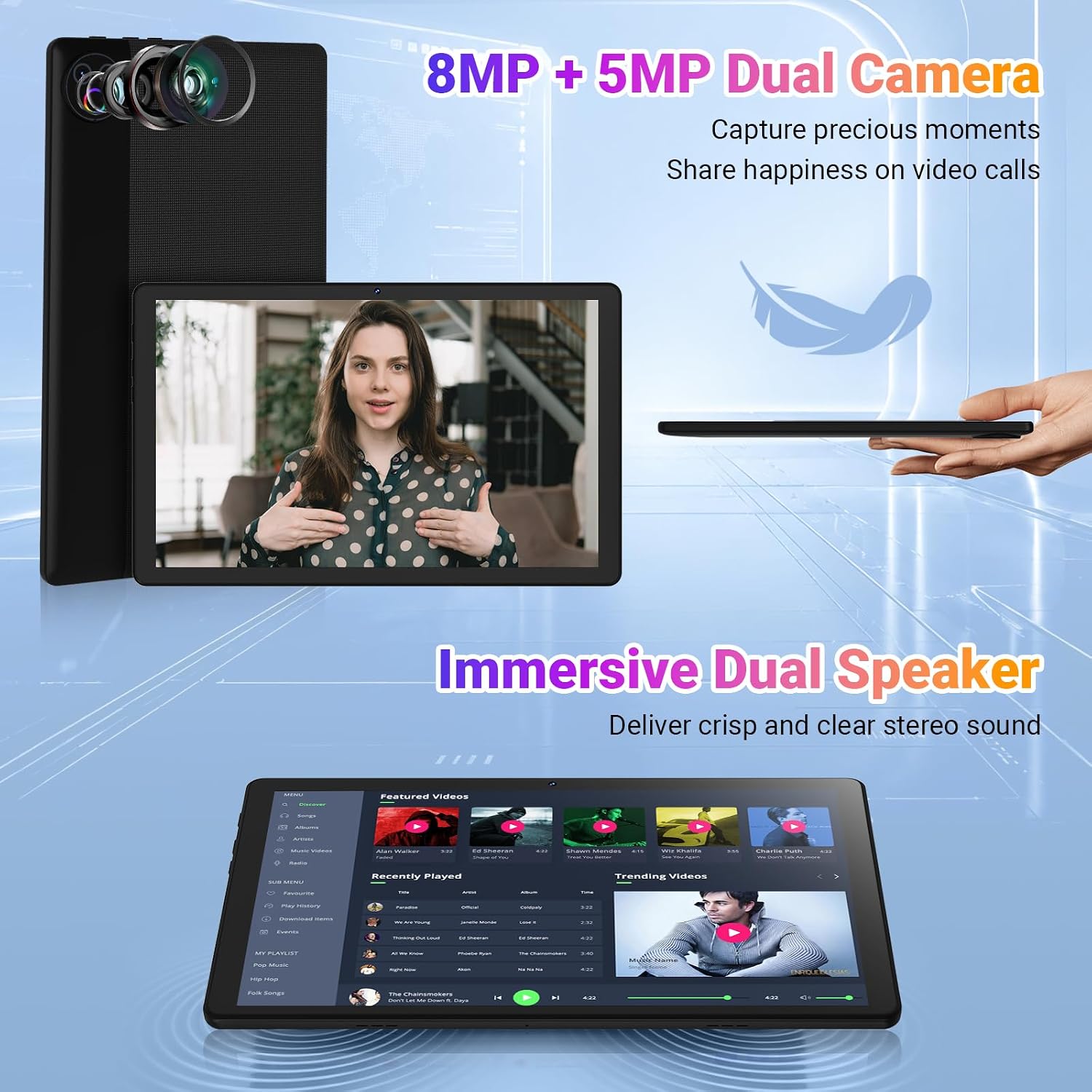 Gleeso Tablet|Android 16 Tablet 10 Inch|24GB RAM 1TB TF Andr... - Image 8