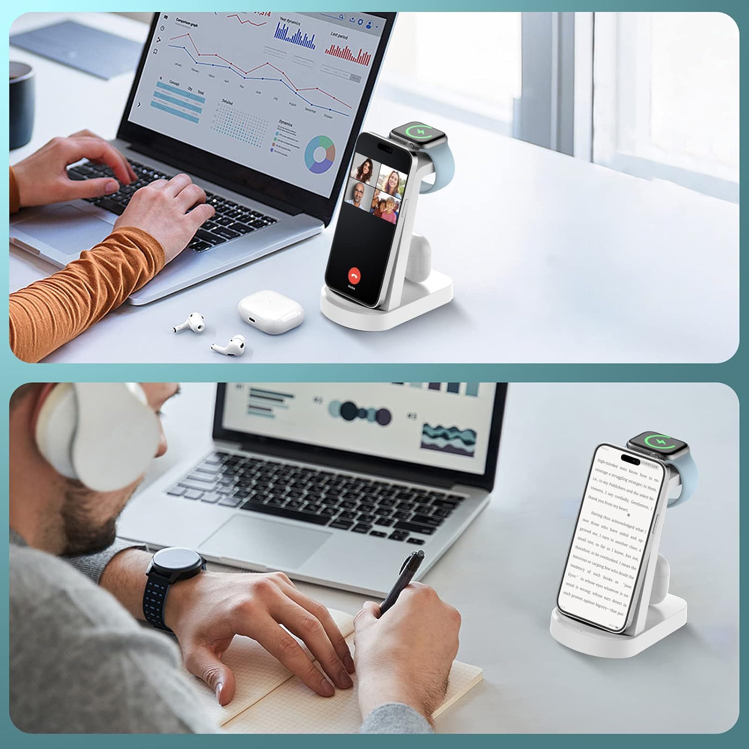 3 in 1 Wireless Charging Station, Wireless Charger for iPhon... - Image 8