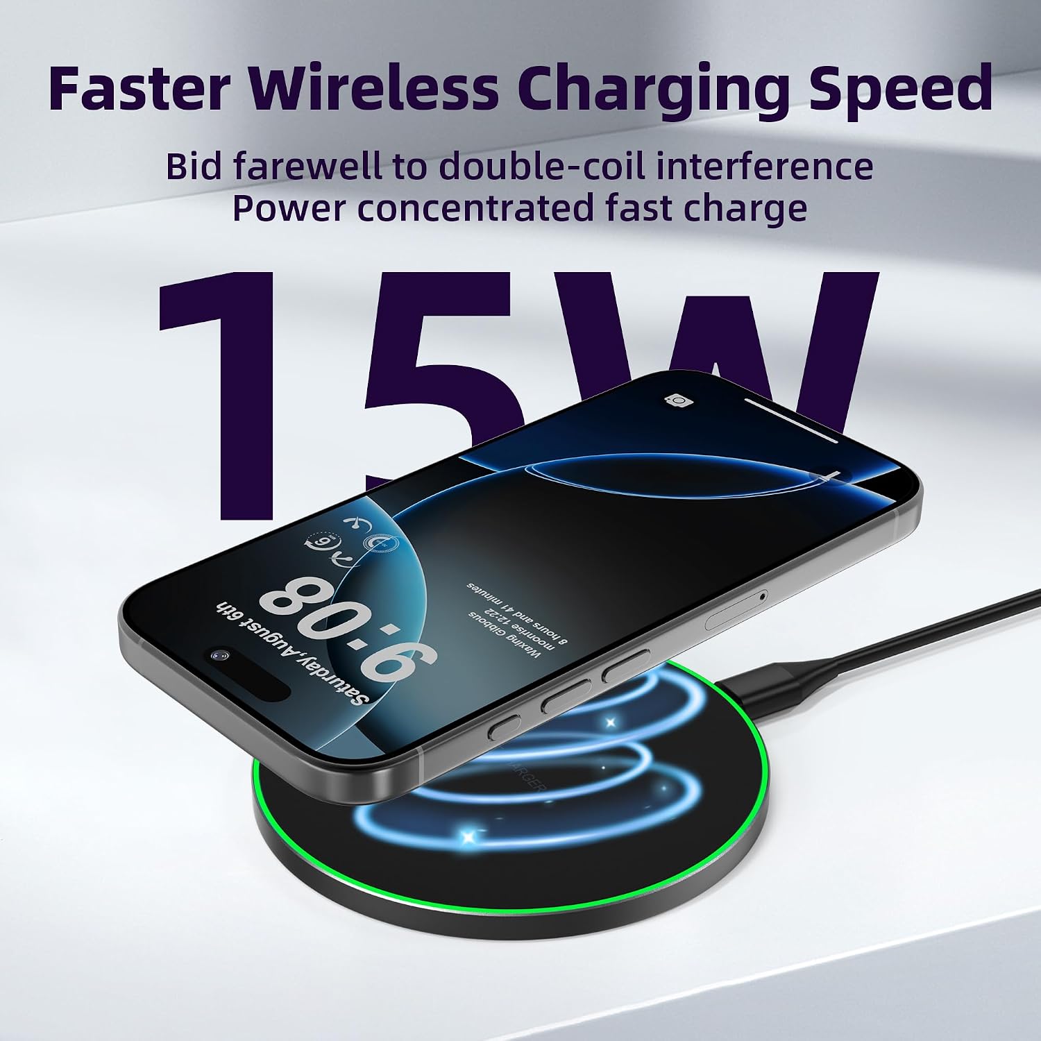 Wireless Charger, Wireless Charging Pad for iPhone 17/16/15/... - Image 4