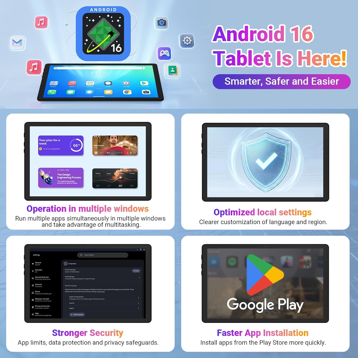 Gleeso Tablet|Android 16 Tablet 10 Inch|24GB RAM 1TB TF Andr... - Image 5