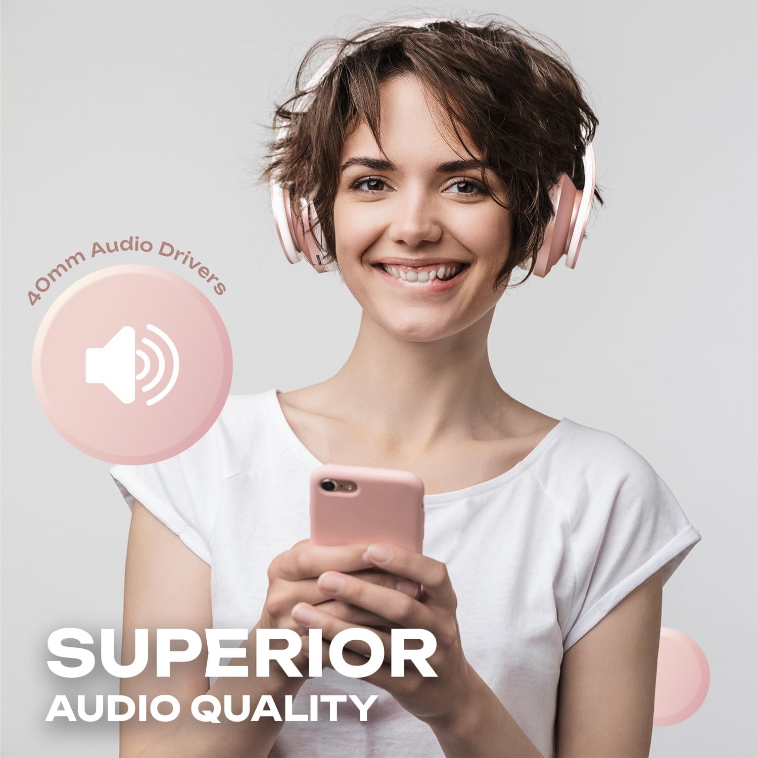 PowerLocus Wireless Bluetooth Over-Ear Stereo Foldable Headp... - Image 4