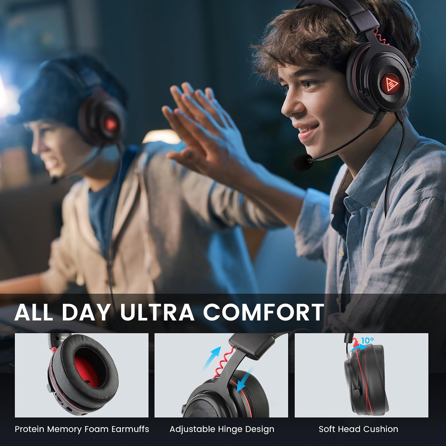 EKSA E900Pro USB Gaming Headphones for PS5, PS4, Xbox, Compu... - Image 6